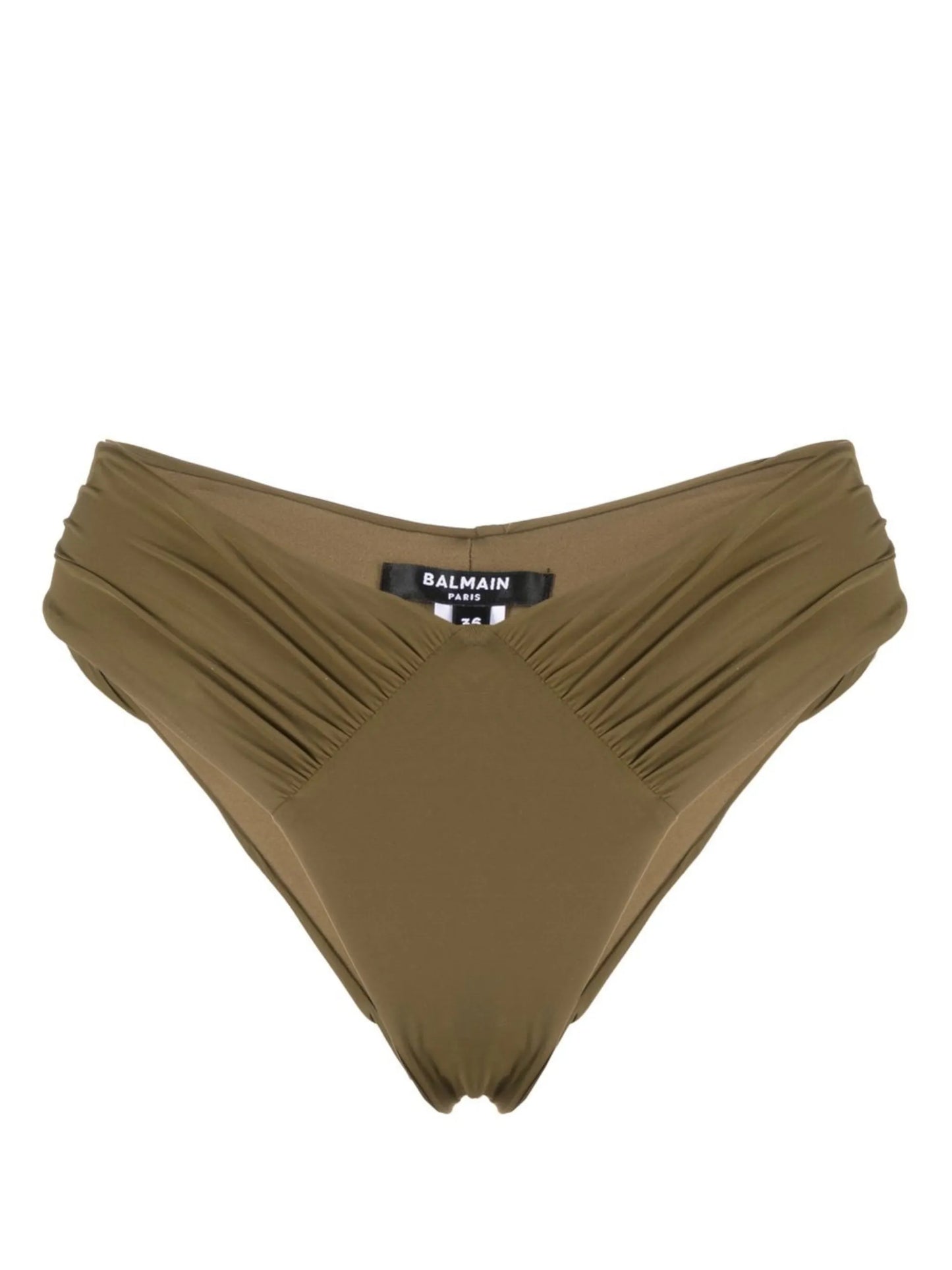 draped-detail bikini bottoms