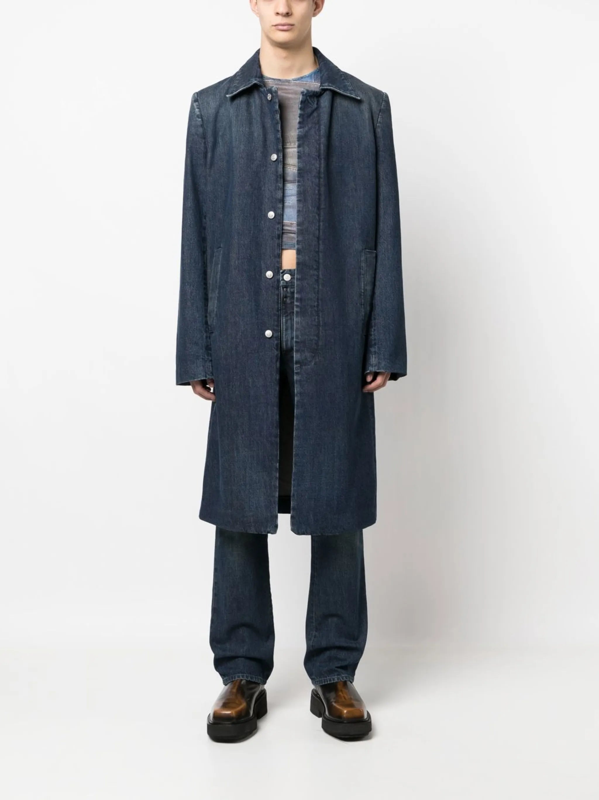 straight-leg denim jeans