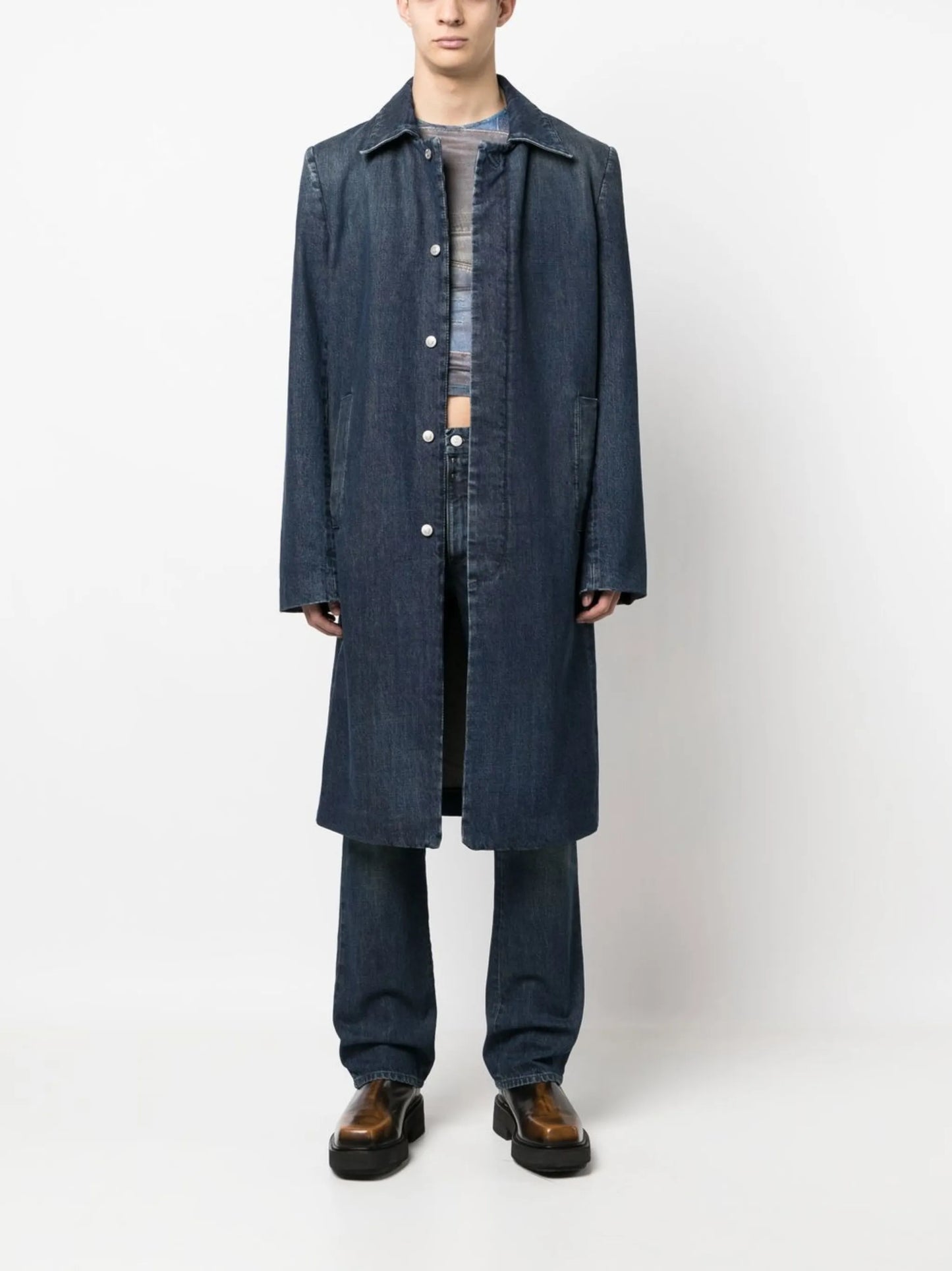 straight-leg denim jeans