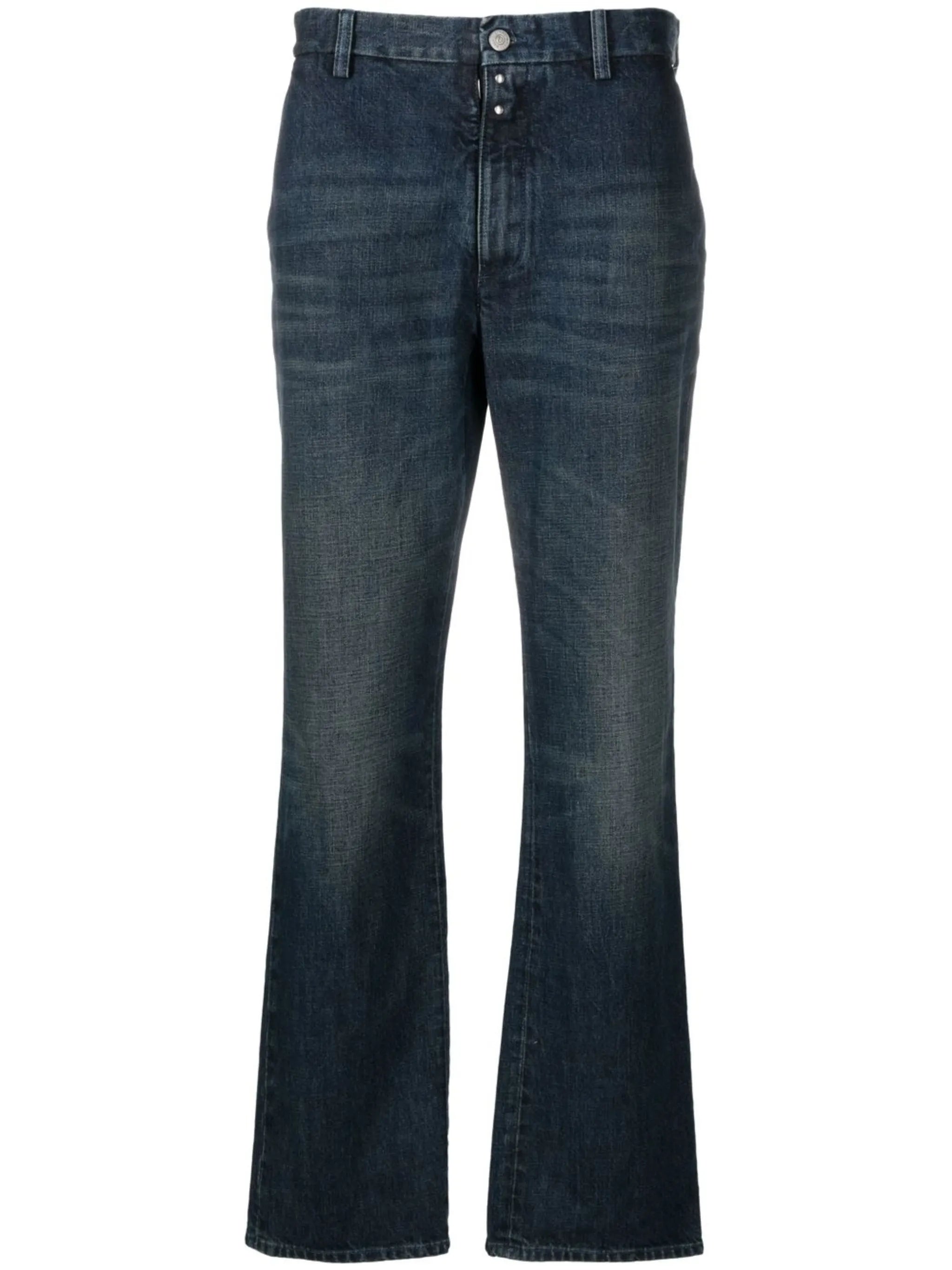 straight-leg denim jeans