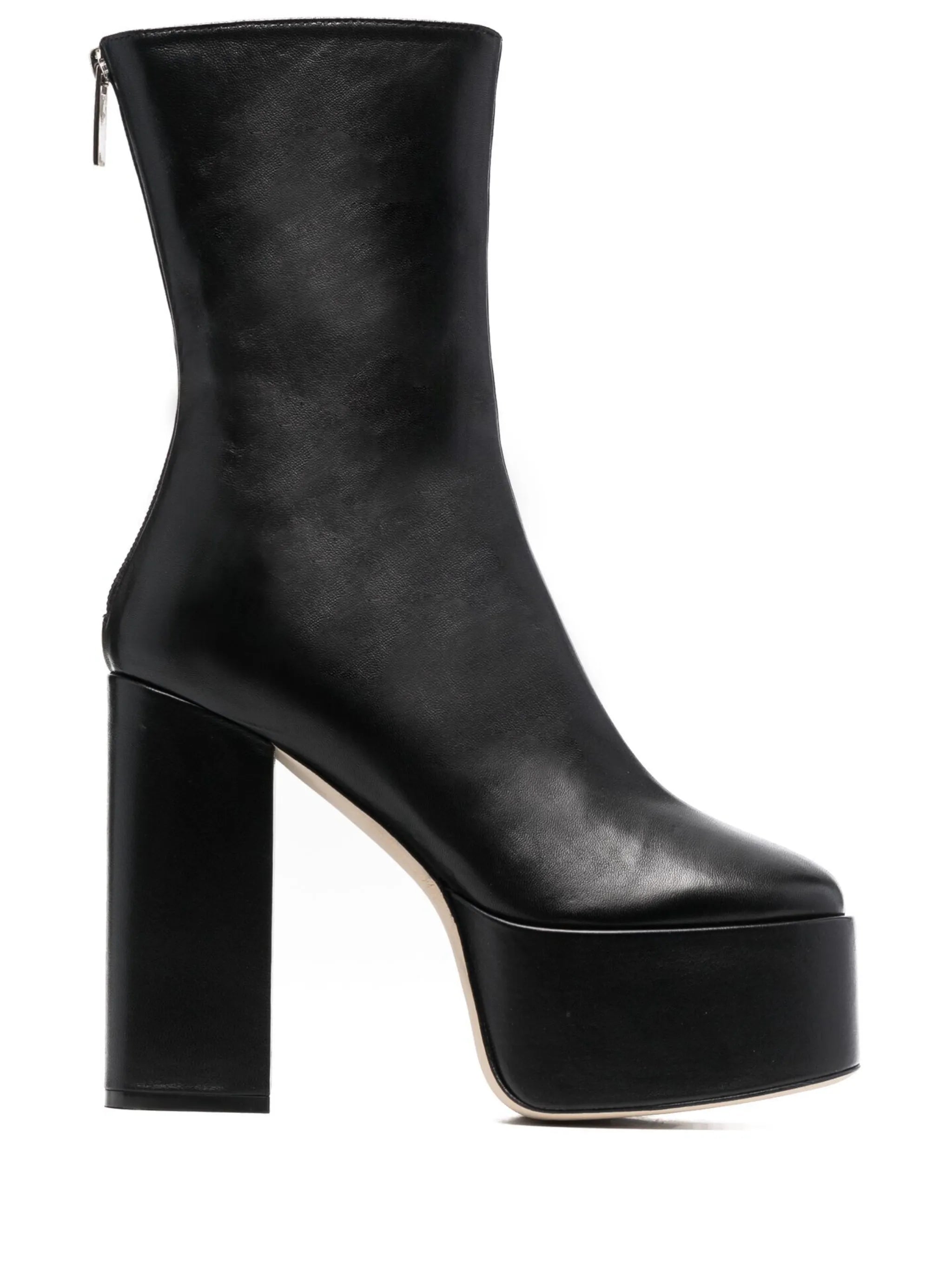 135mm Lexy leather platform boots