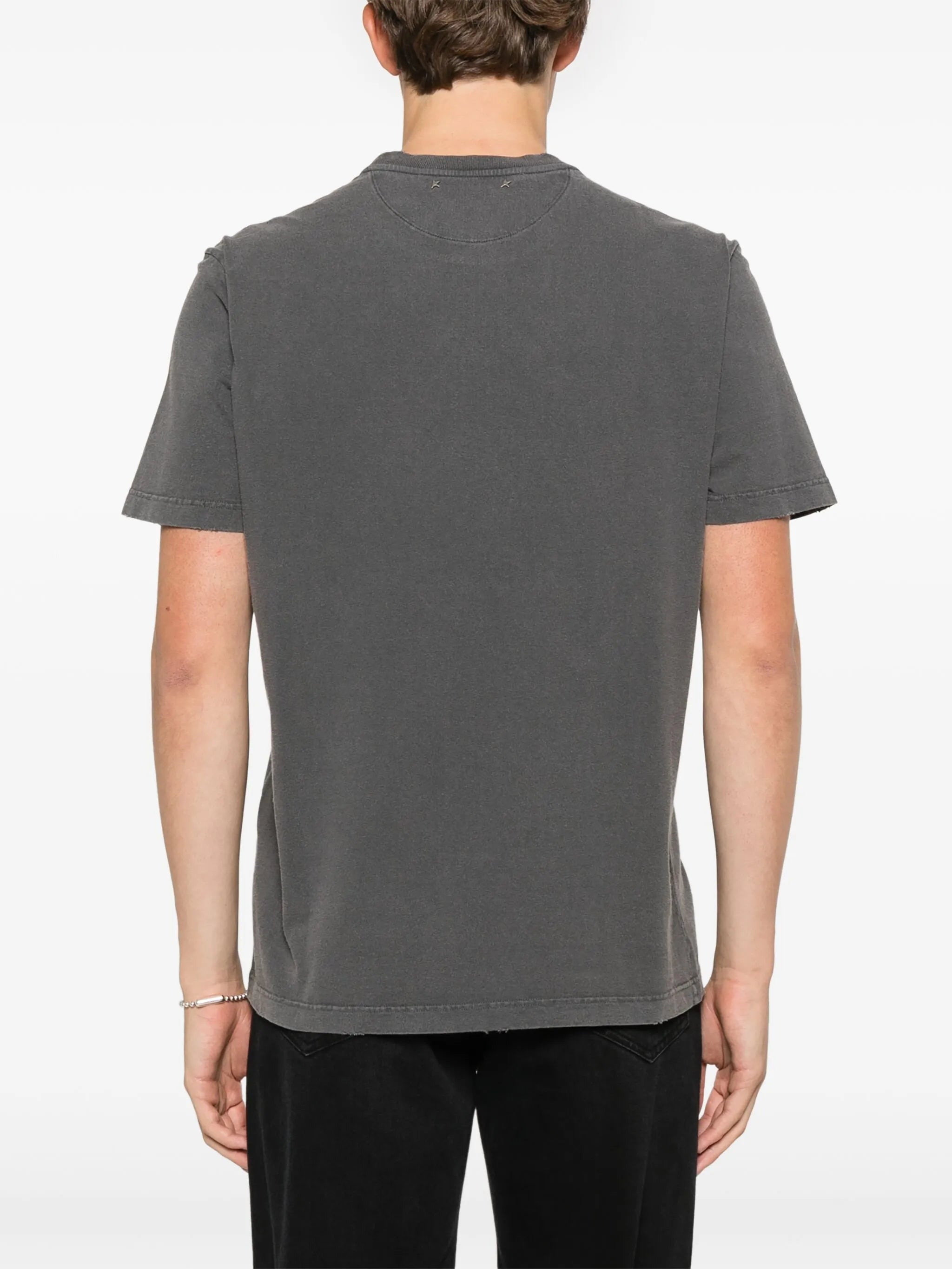 inverted-logo distressed-effect T-shirt