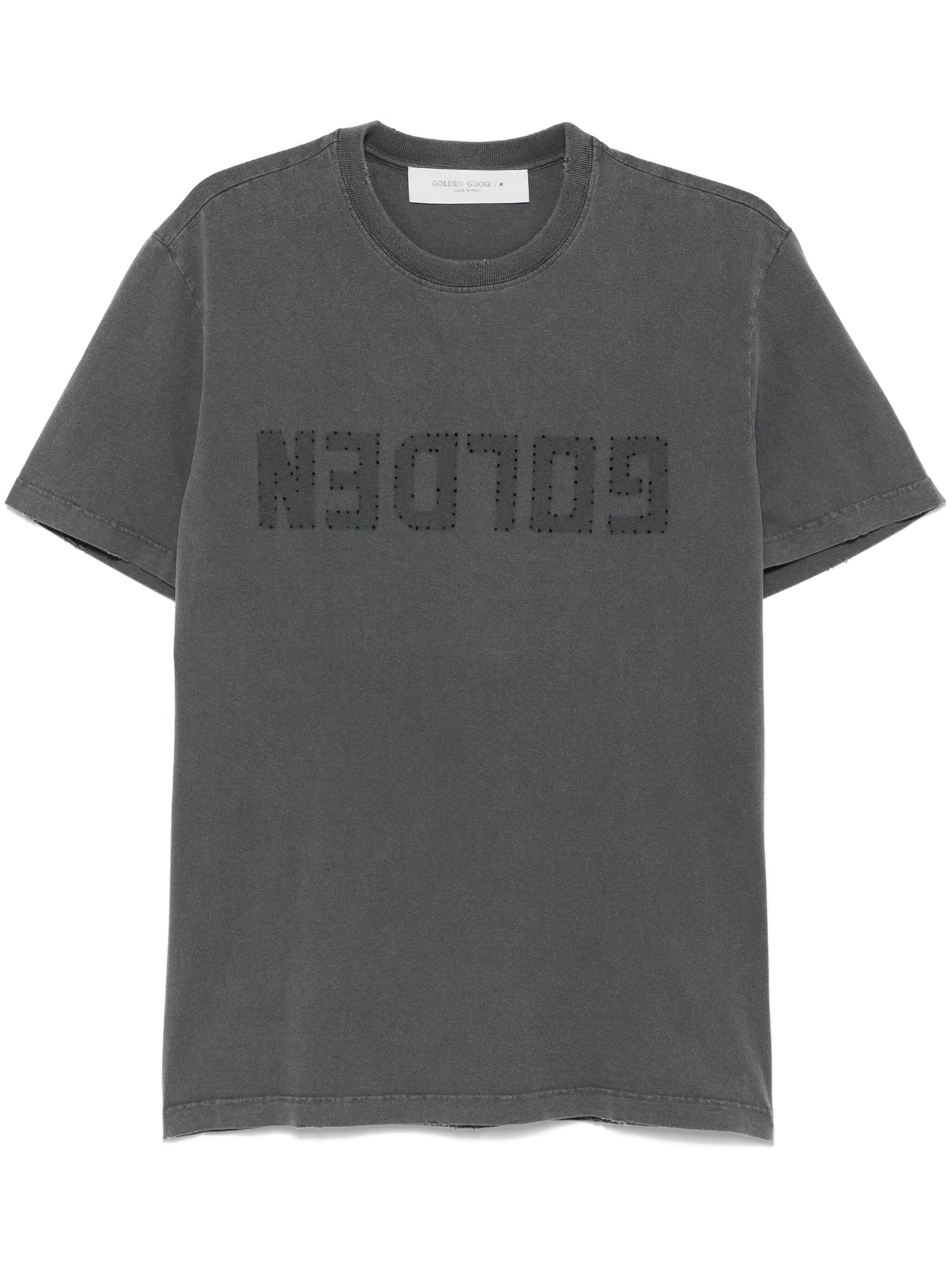 inverted-logo distressed-effect T-shirt