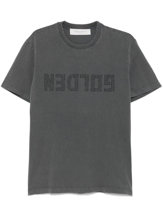 logo-print appliqué T-shirt