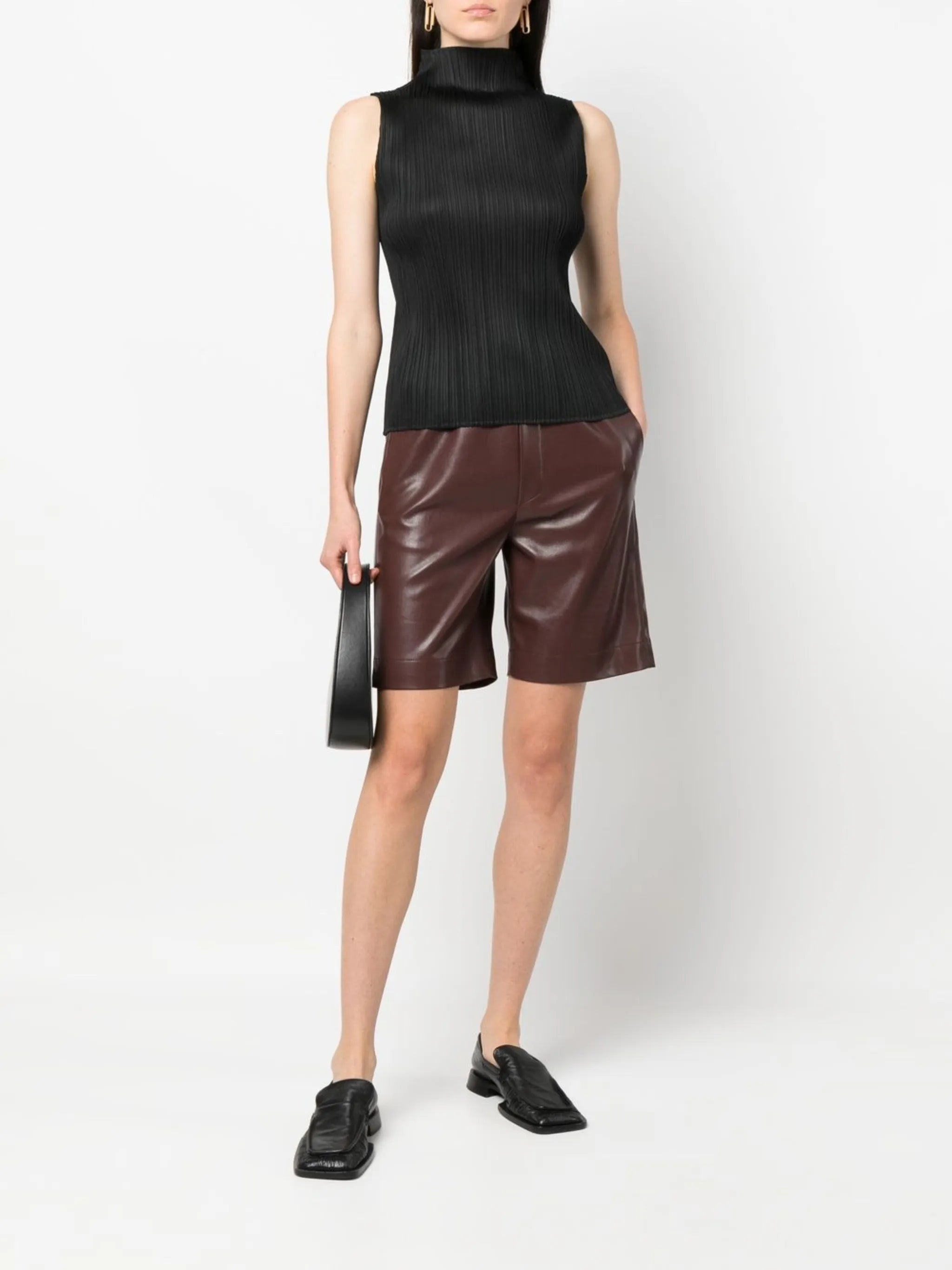 plisse sleeveless top
