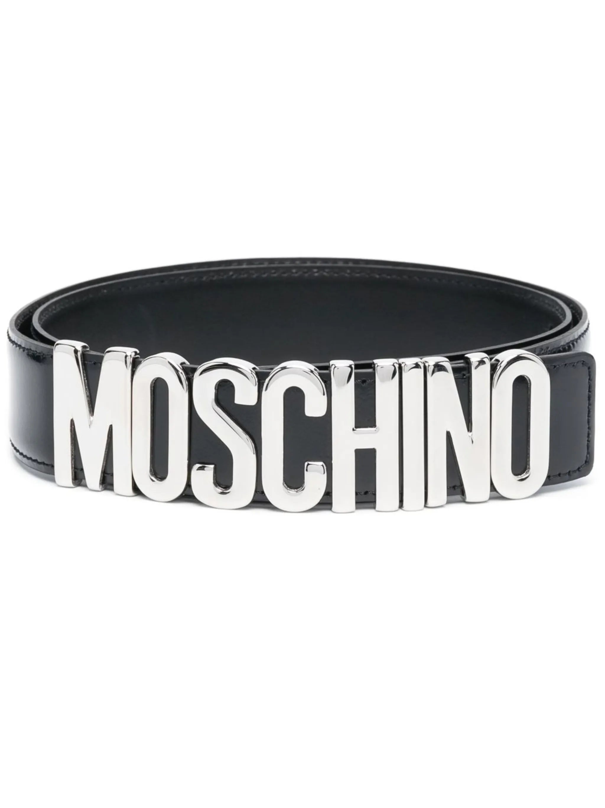 logo-lettering leather belt