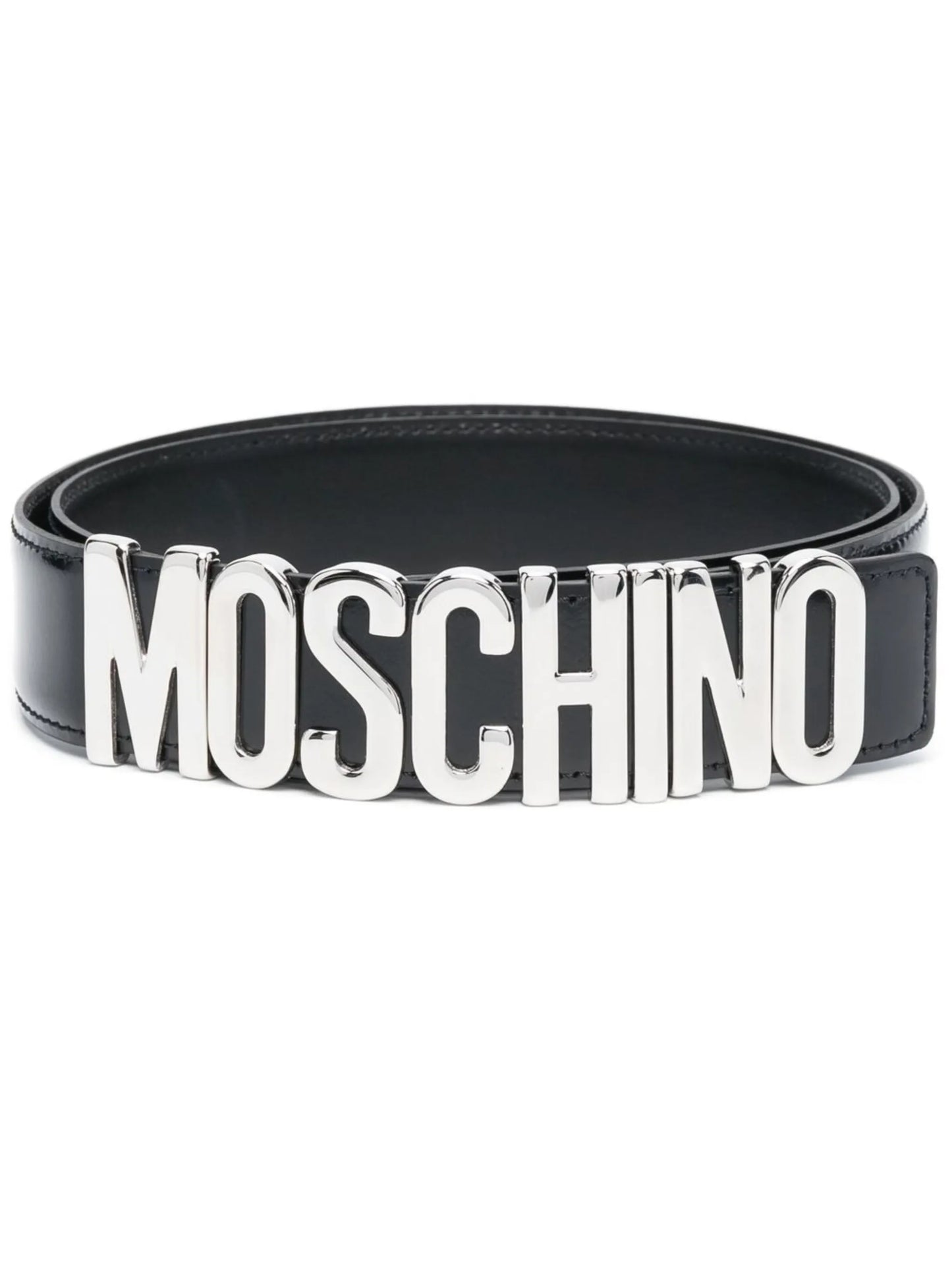 logo-lettering leather belt