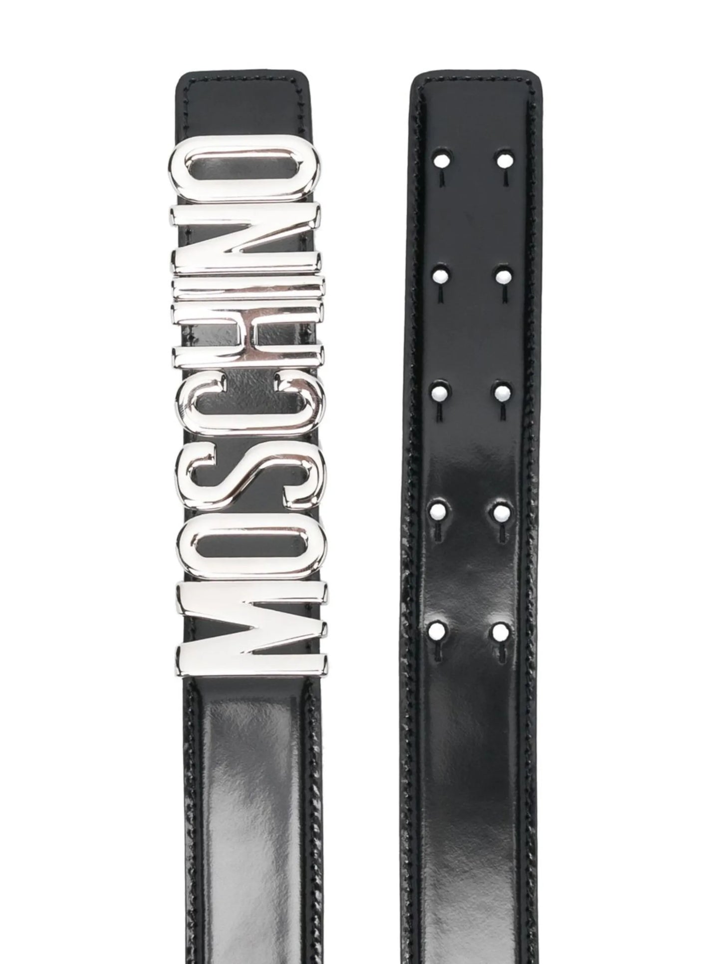 logo-lettering leather belt