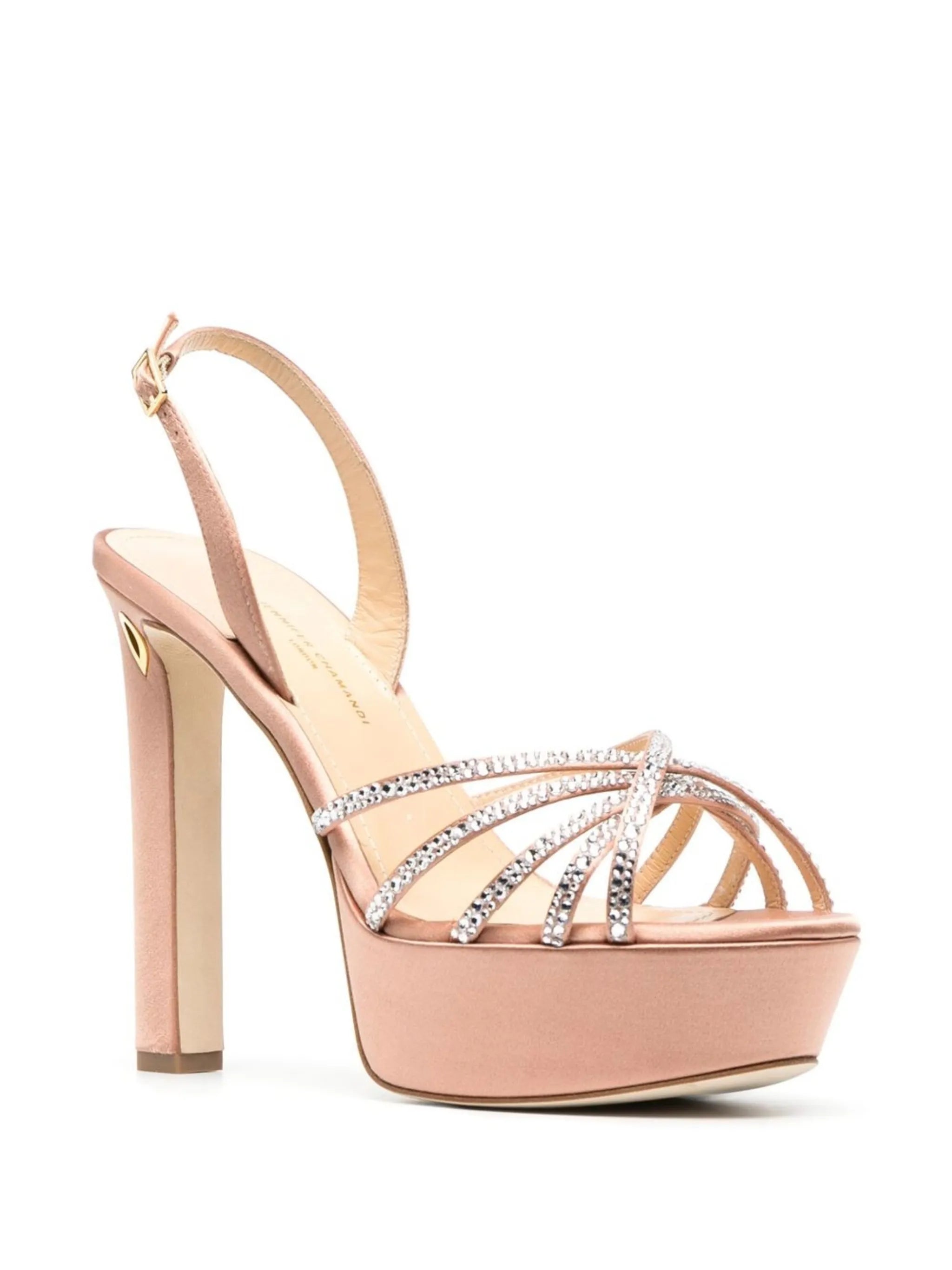 Roberto 130mm crystal platform sandals