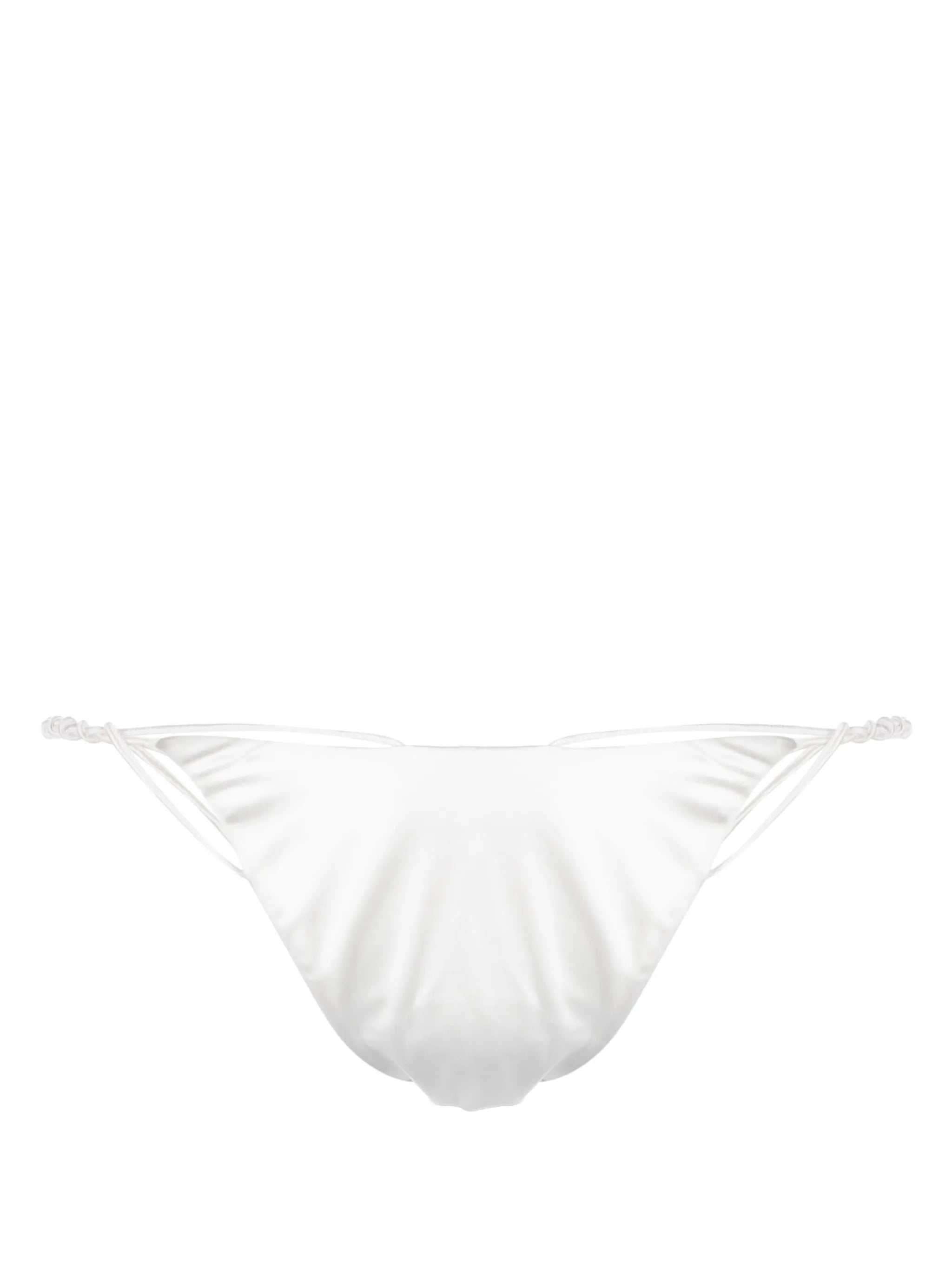 knot-detail satin bikini bottoms
