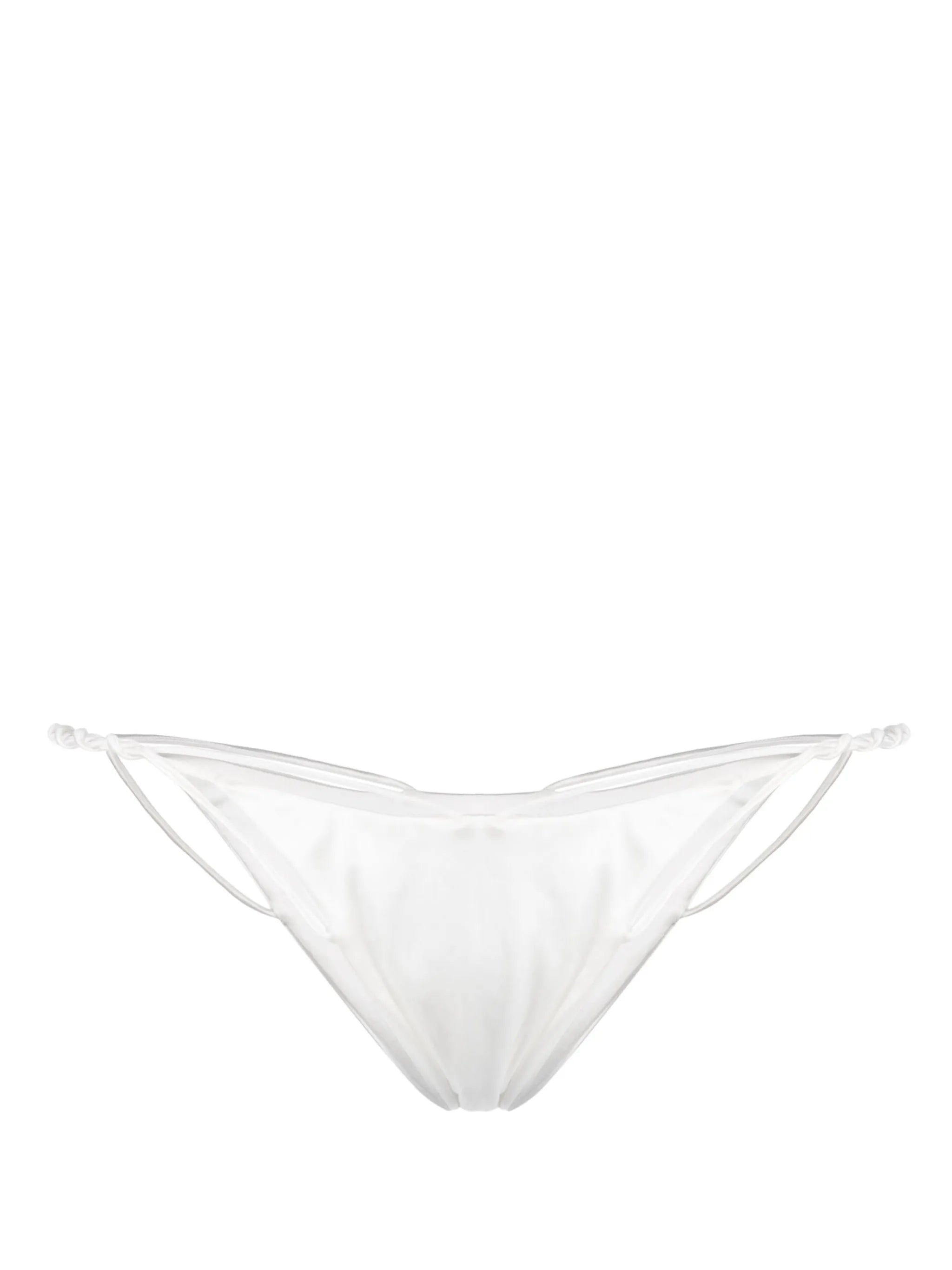 knot-detail satin bikini bottoms