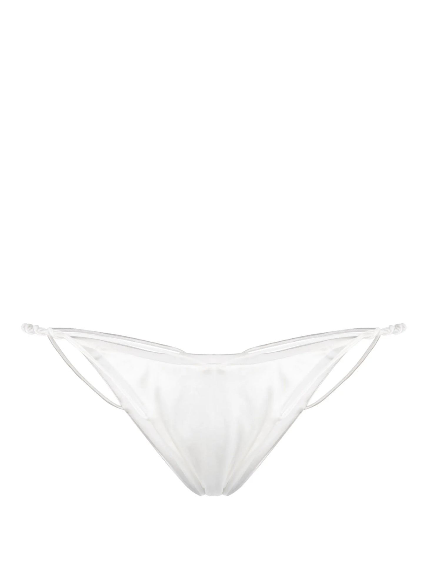 knot-detail satin bikini bottoms