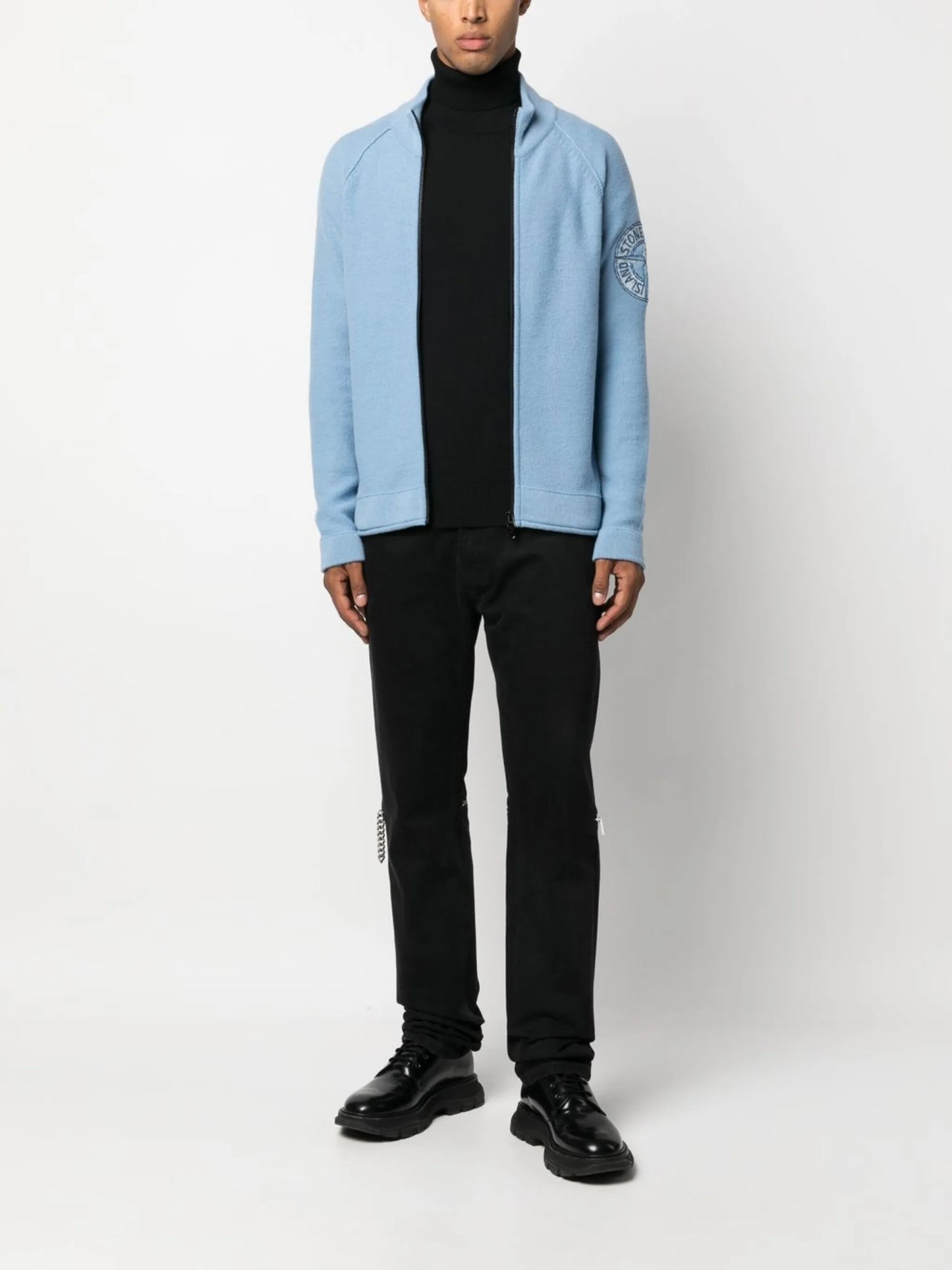 compass-patch rollneck sweater