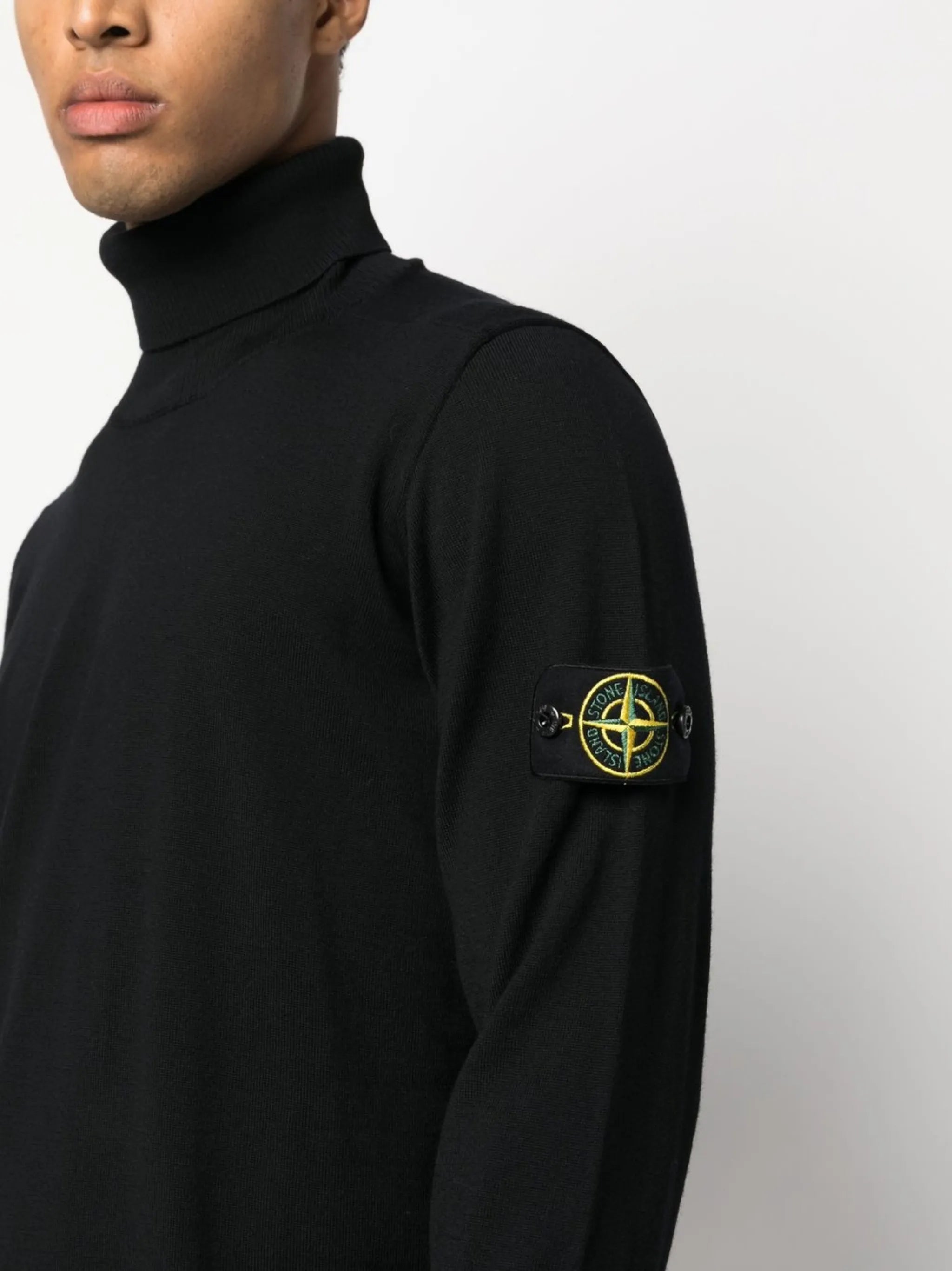 compass-patch rollneck sweater