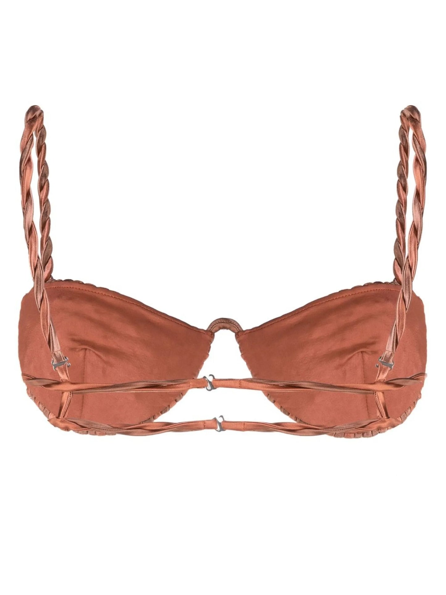 interwoven satin bikini top