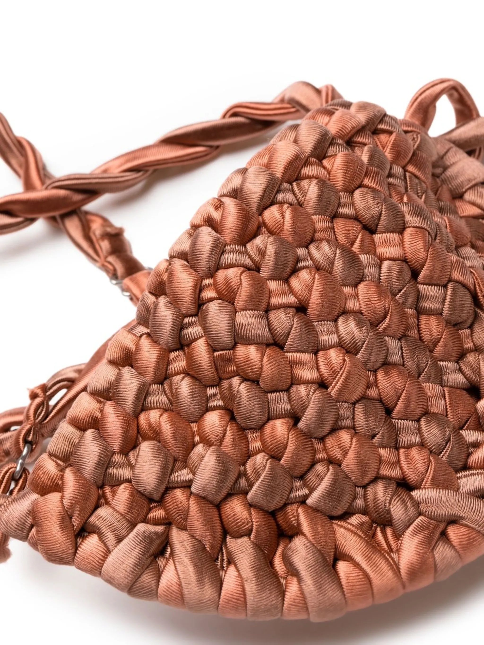interwoven satin bikini top