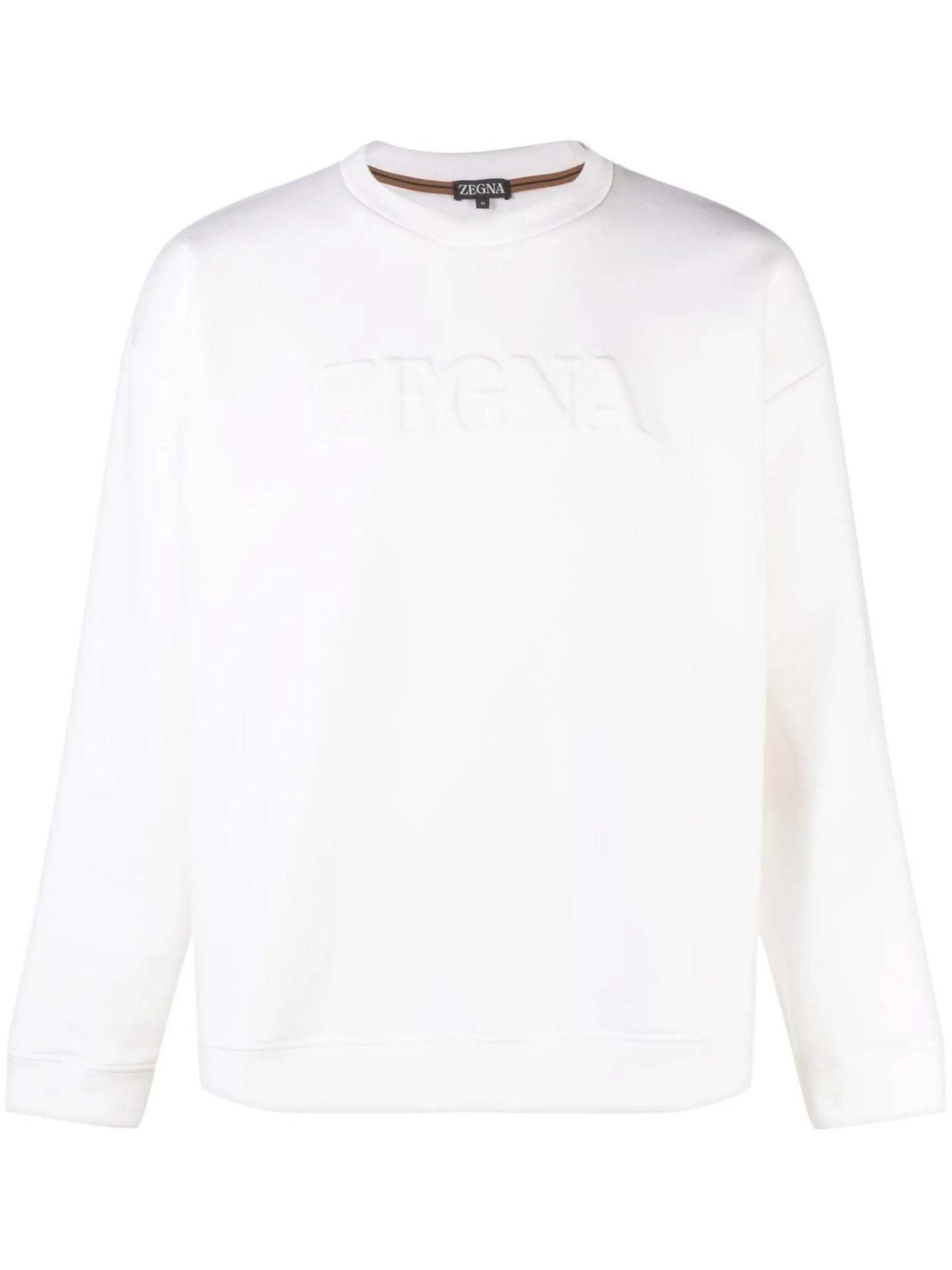 logo-embossed crewneck sweatshirt