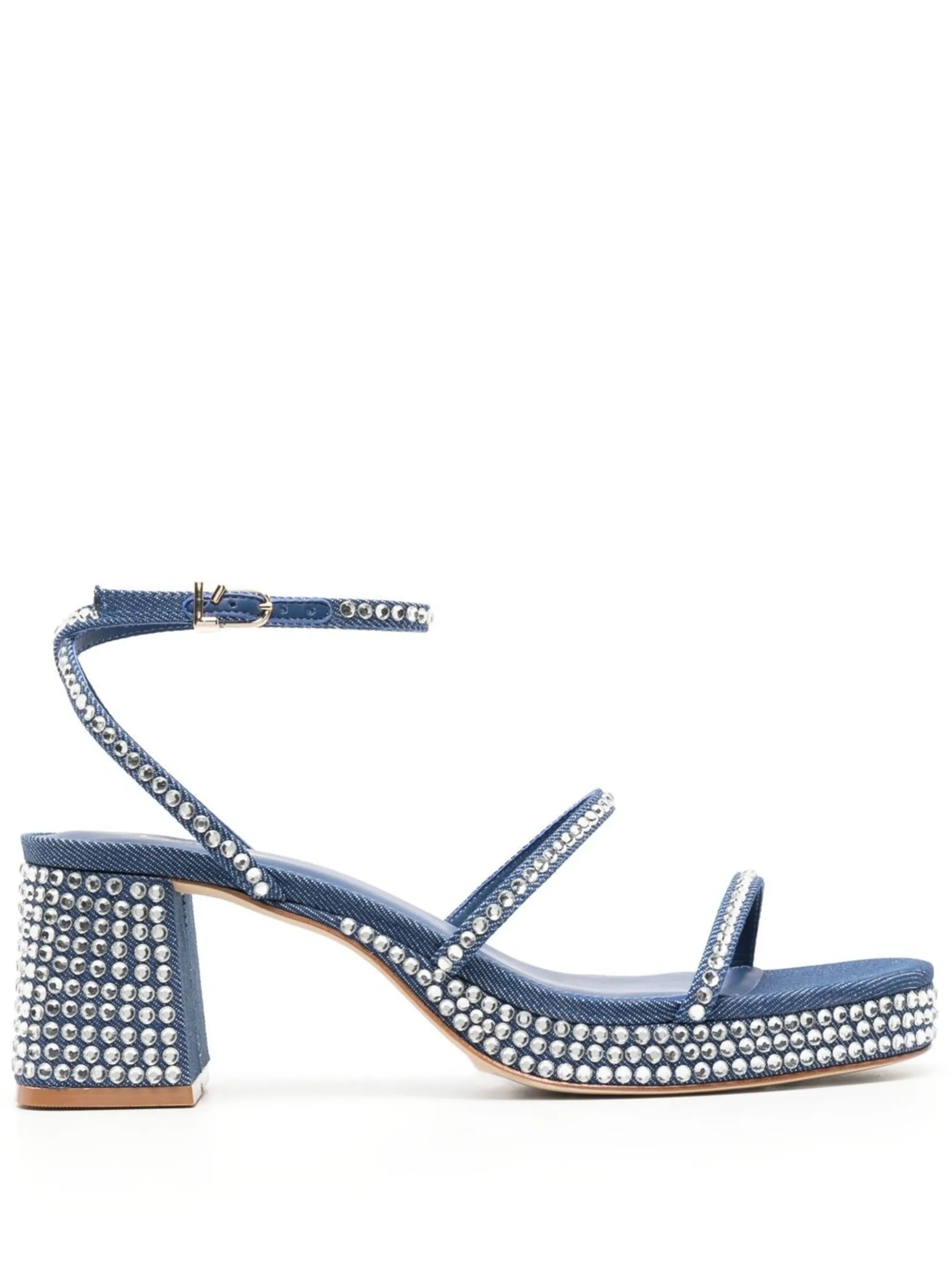 Gio crystal 65mm leather sandals