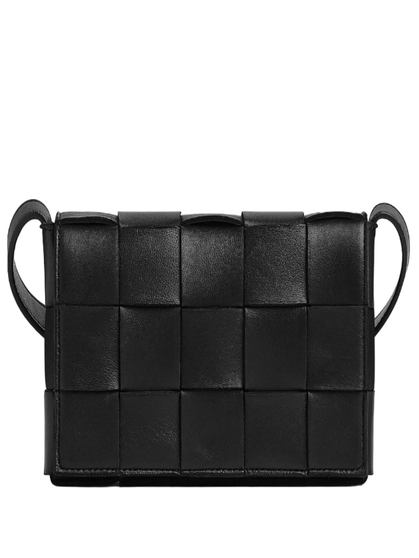 Cassette Intrecciato leather cross body bag