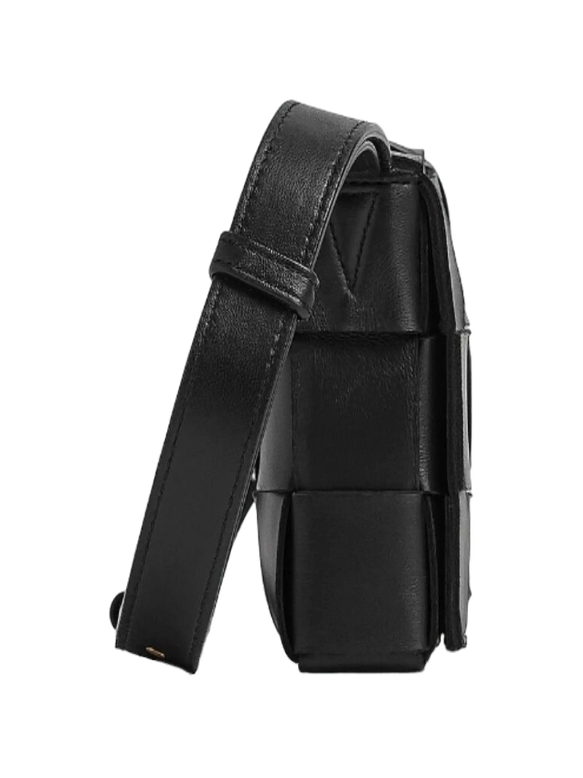 Cassette Intrecciato leather cross body bag