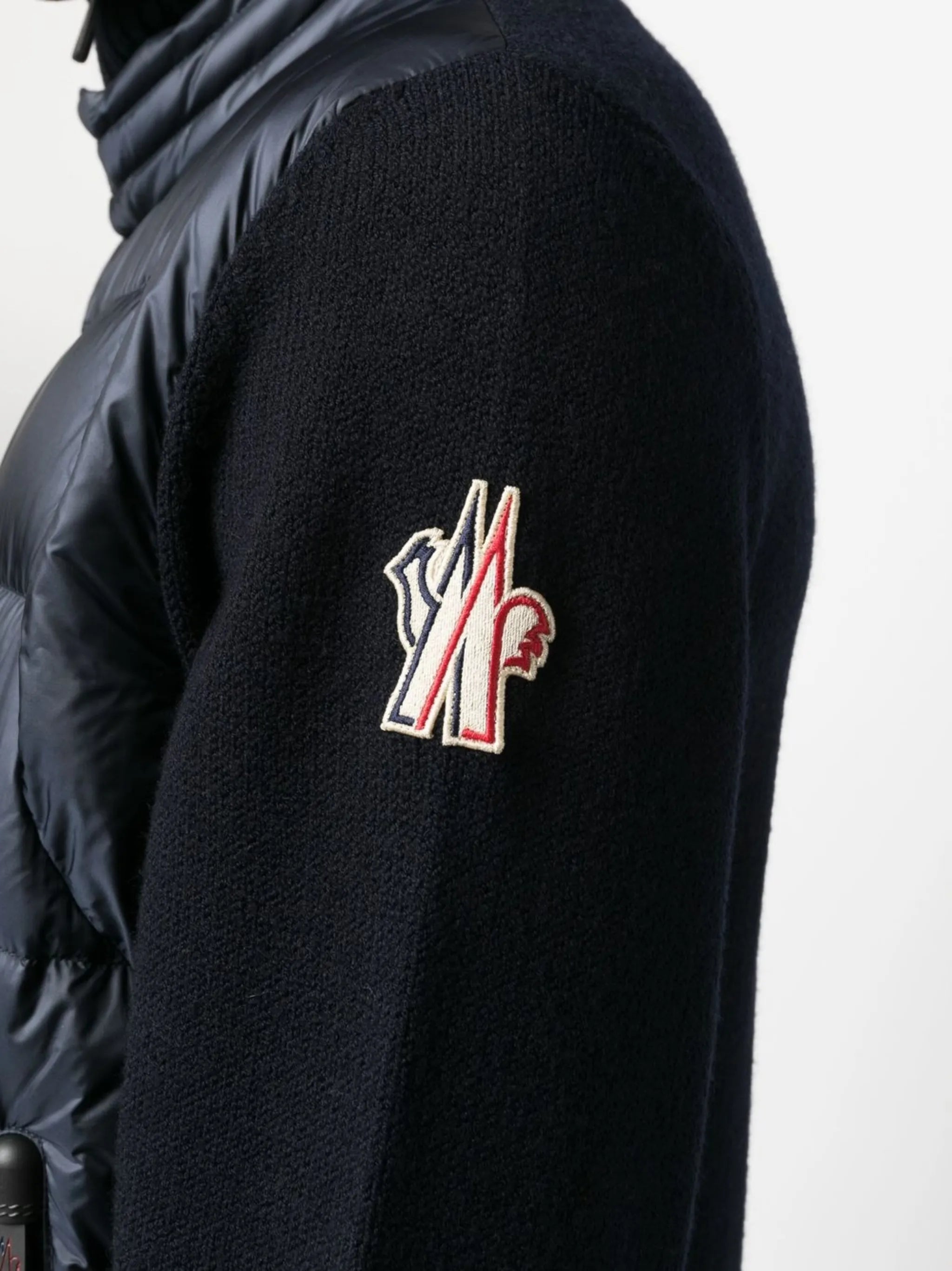 panelled goose-down padded jacket