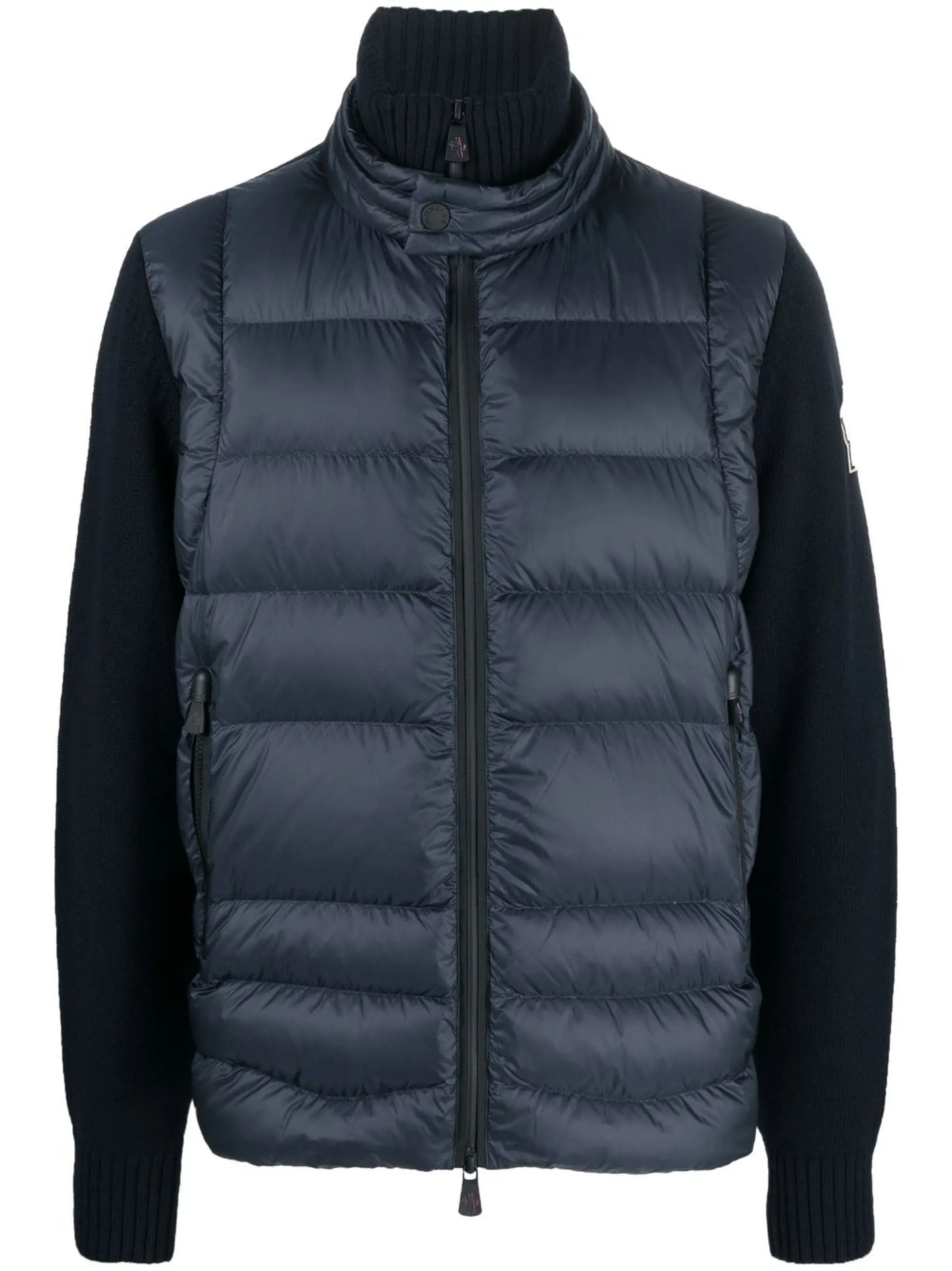 panelled goose-down padded jacket
