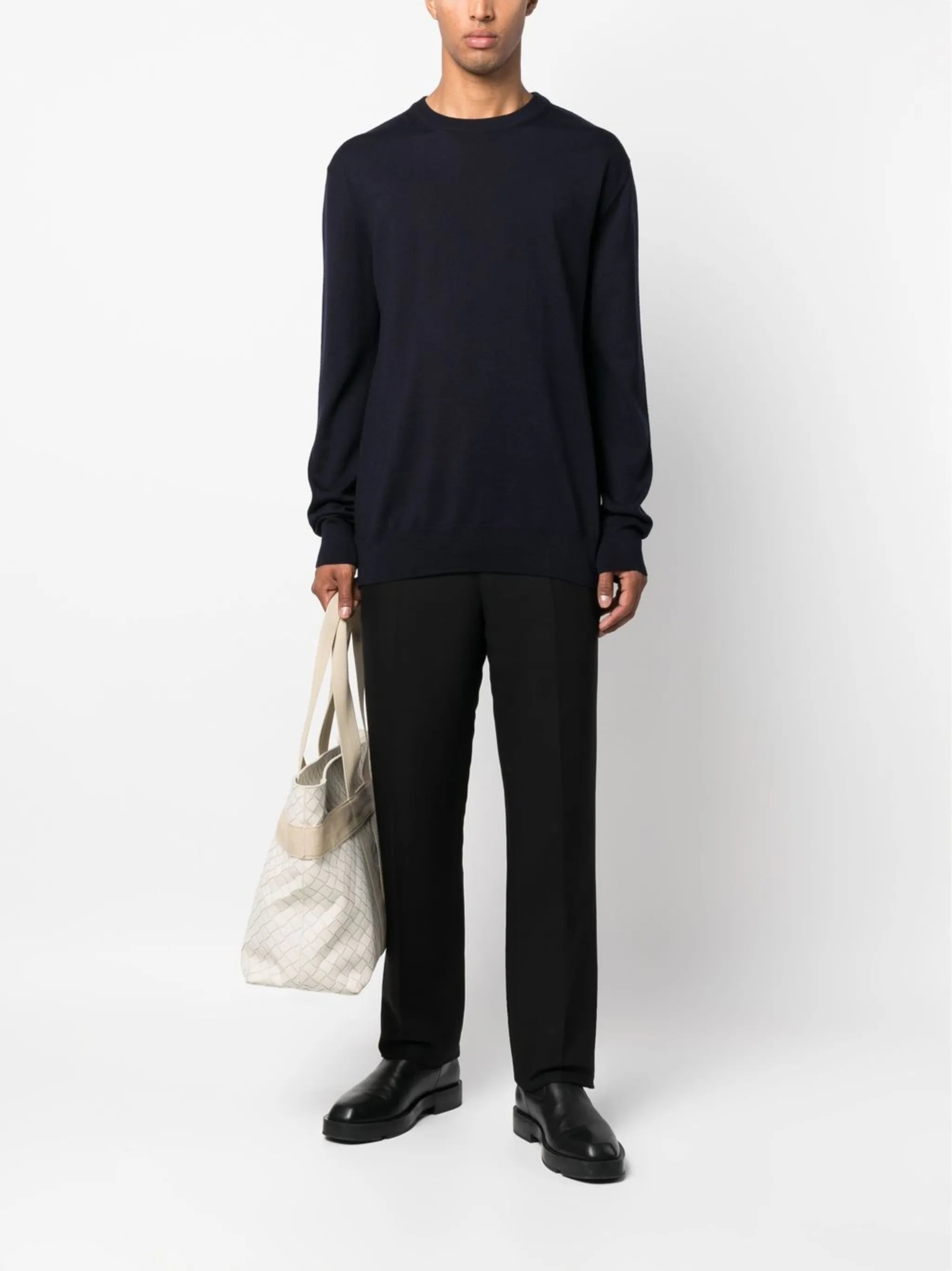 crew-neck wool jumper