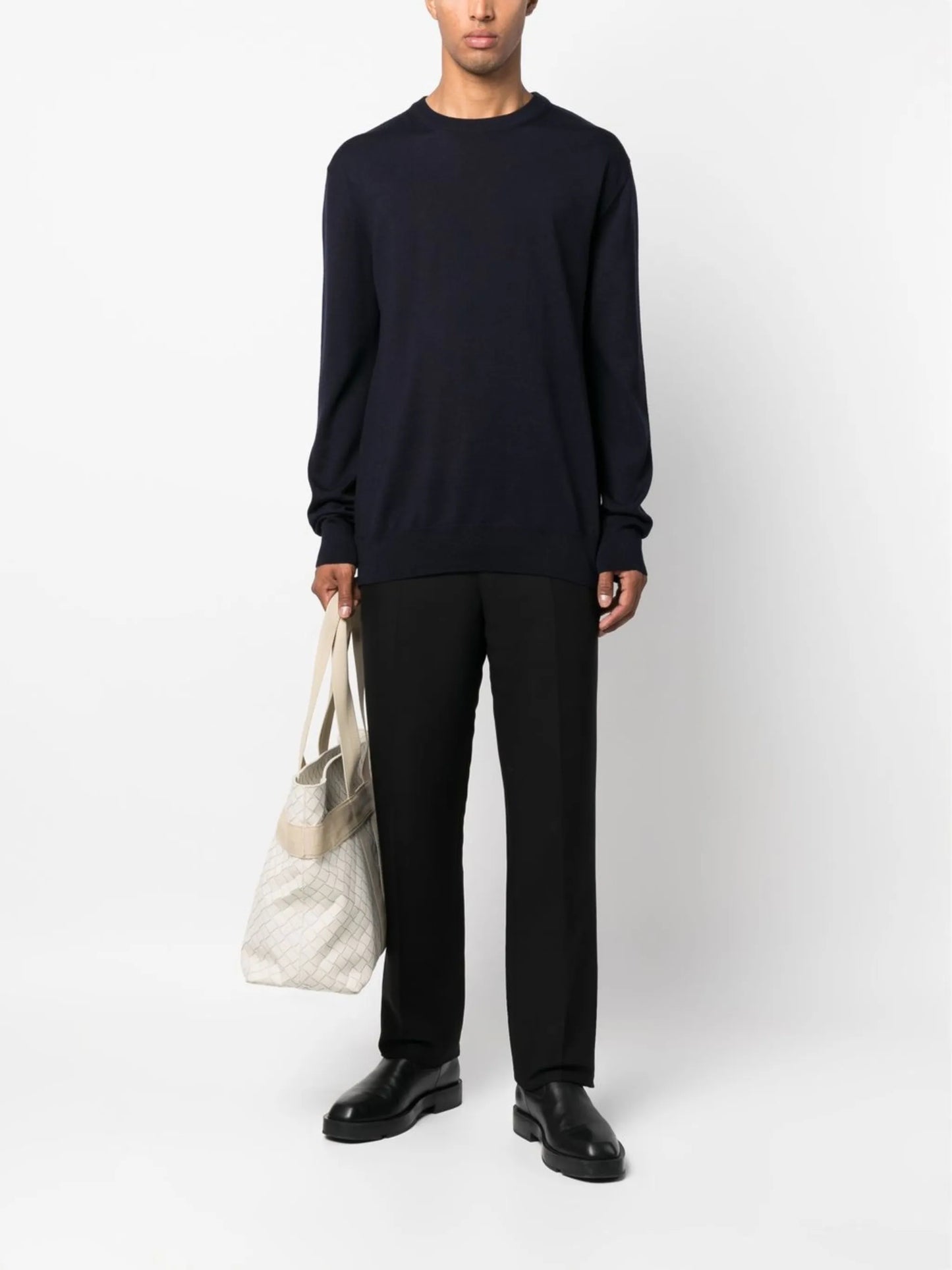 crew-neck wool jumper