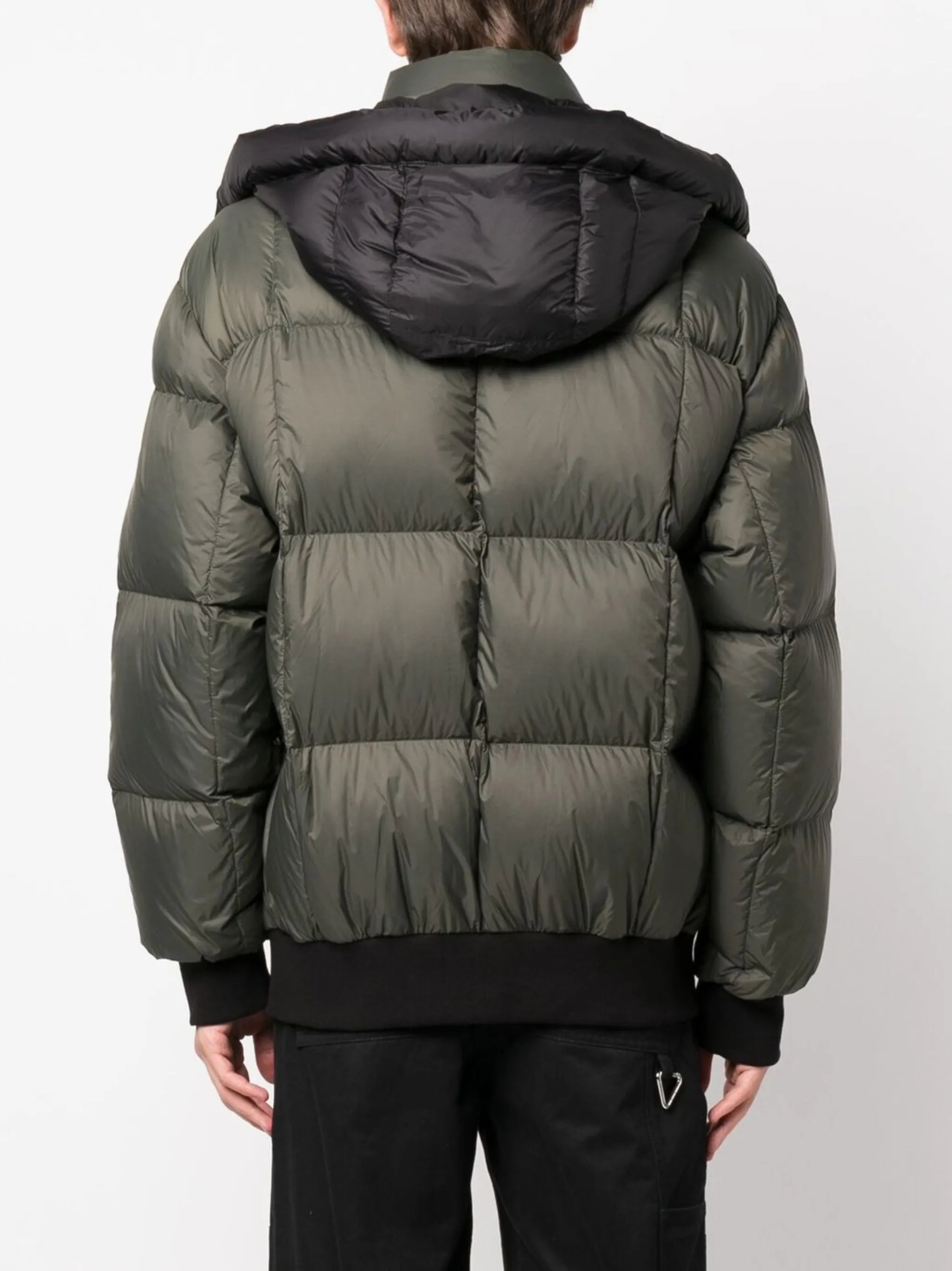 padded zip-up down jacket