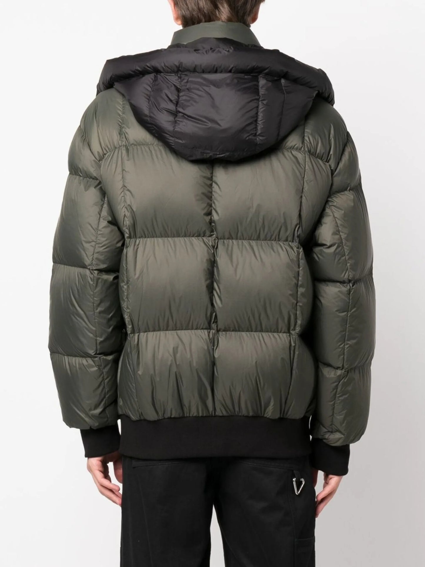 padded zip-up down jacket