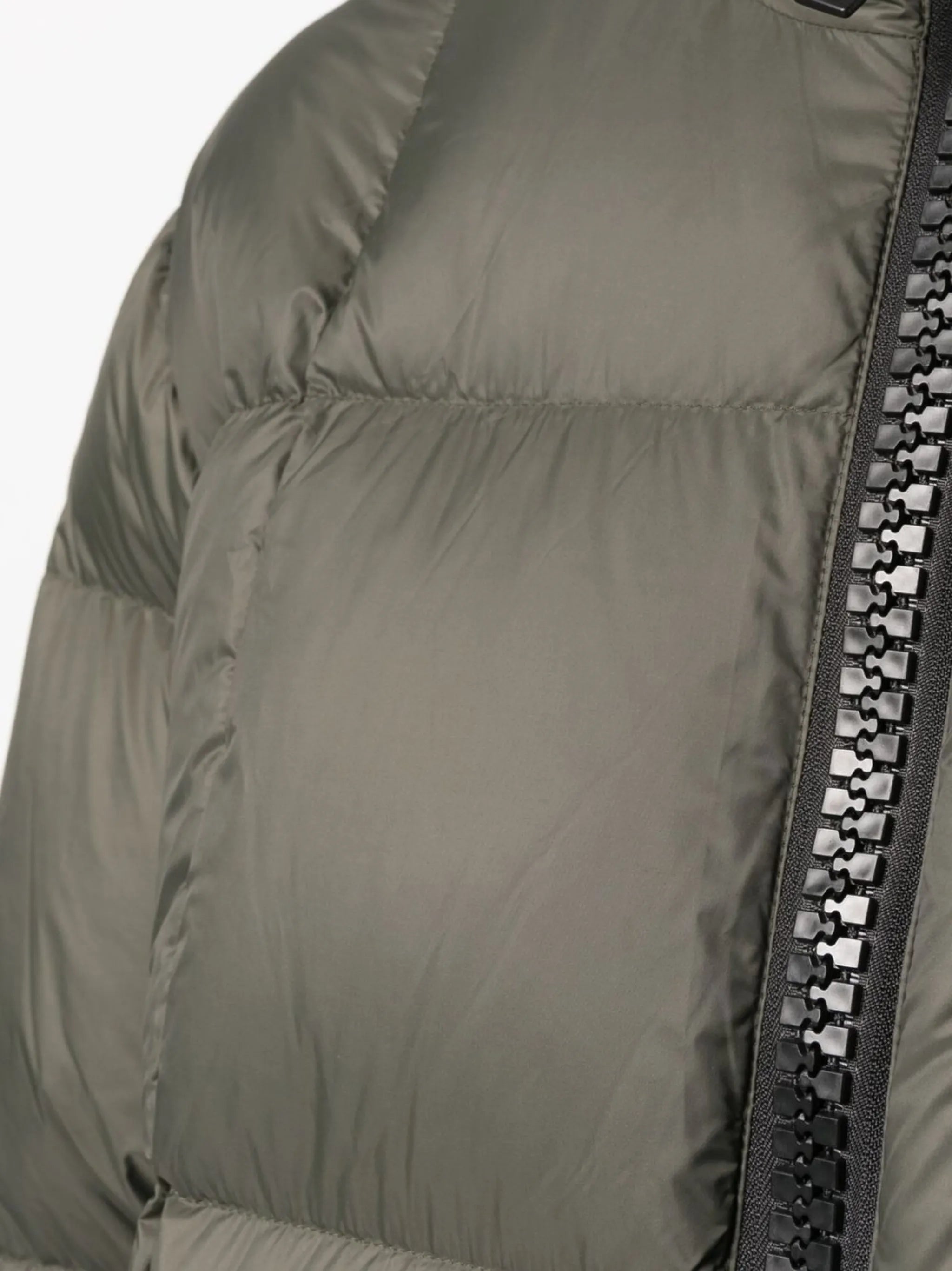 padded zip-up down jacket