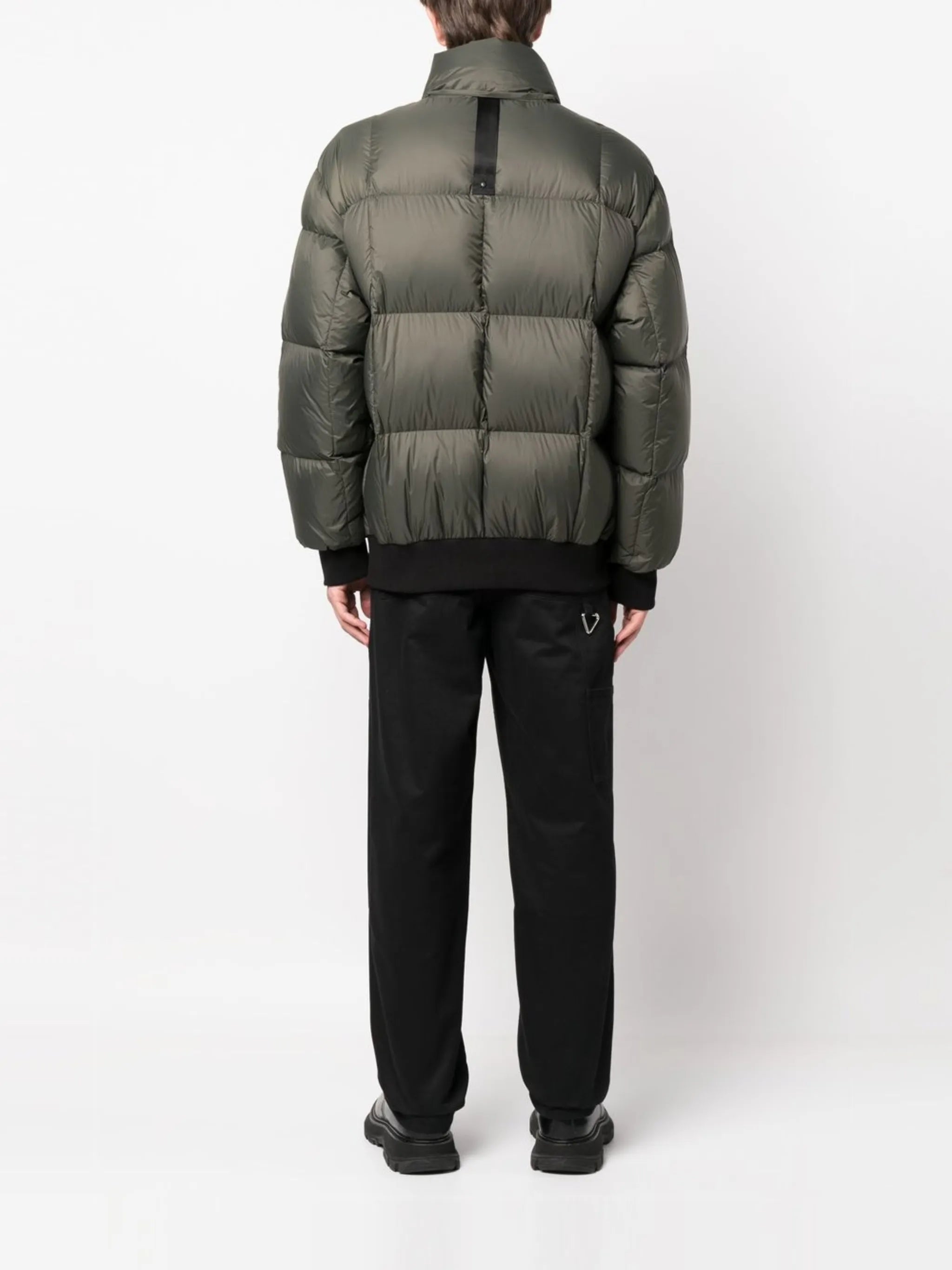 padded zip-up down jacket