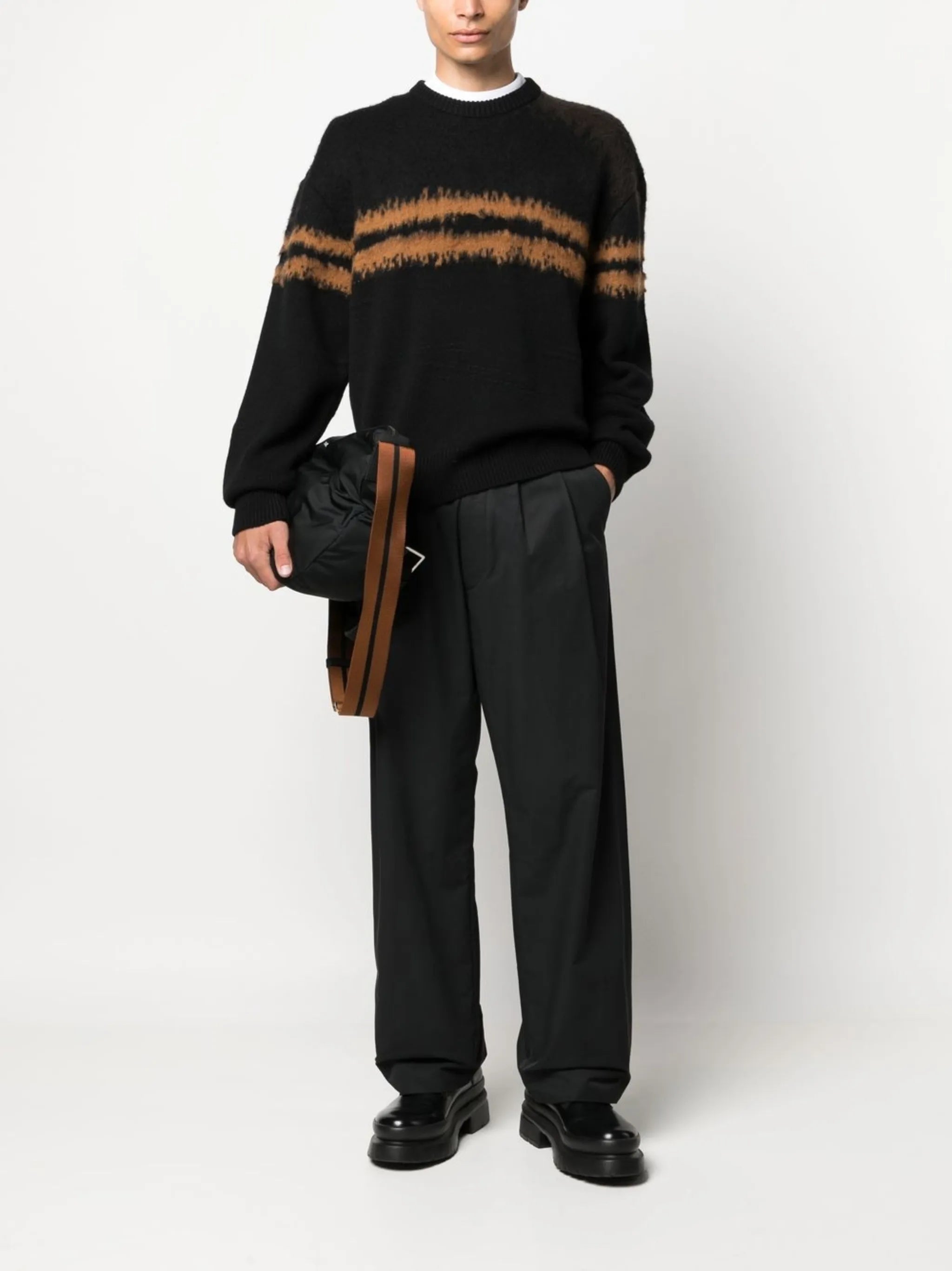 horizontal stripe cashmere jumper