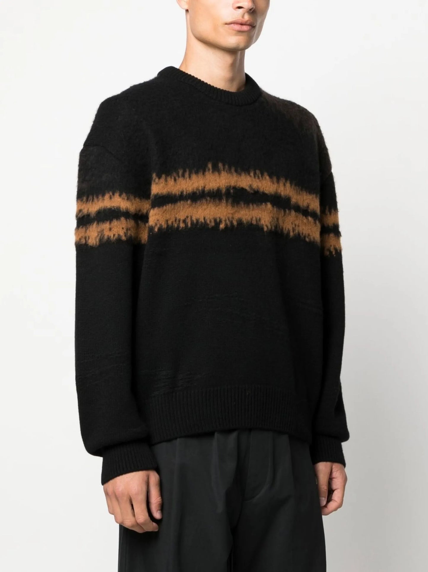 horizontal stripe cashmere jumper
