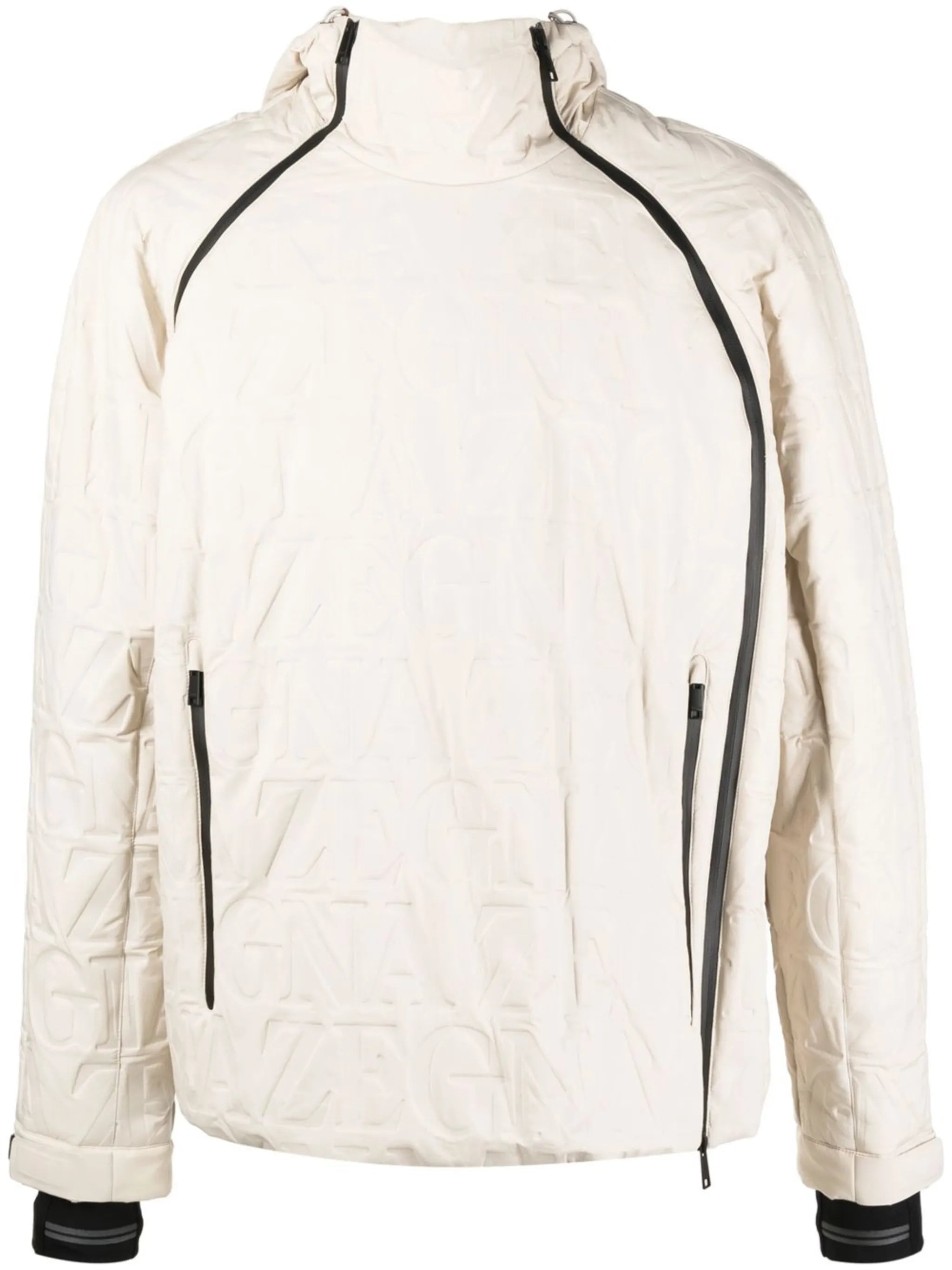 monogram hooded jacket
