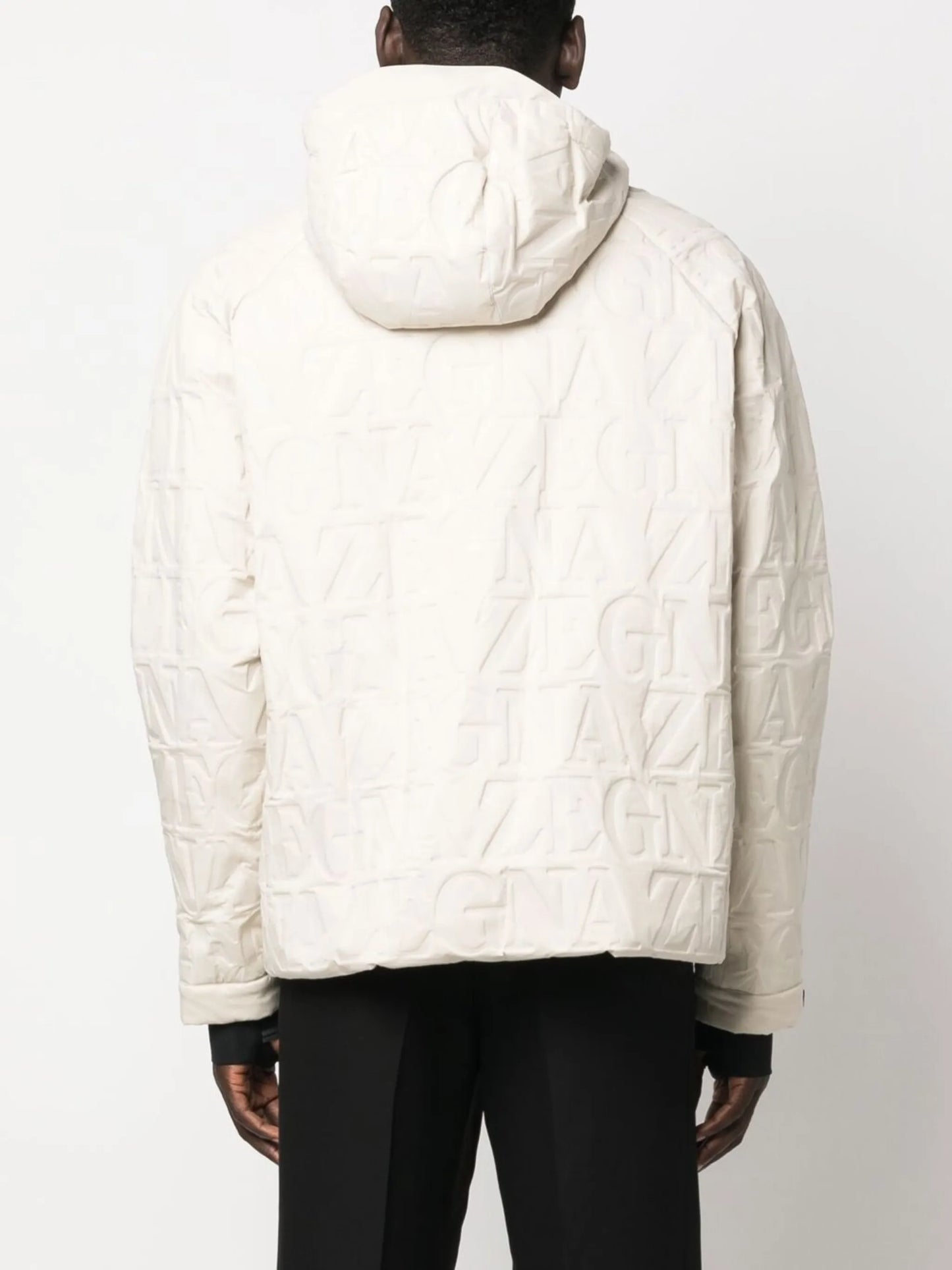 monogram hooded jacket