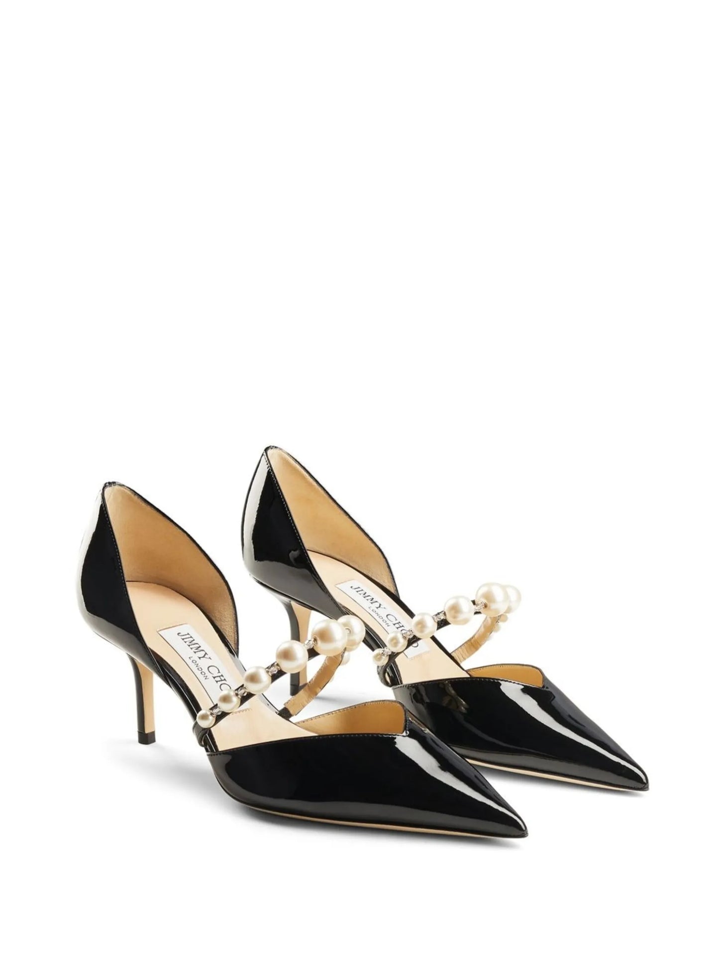 Aurelie 65mm pearl-embellished pumps