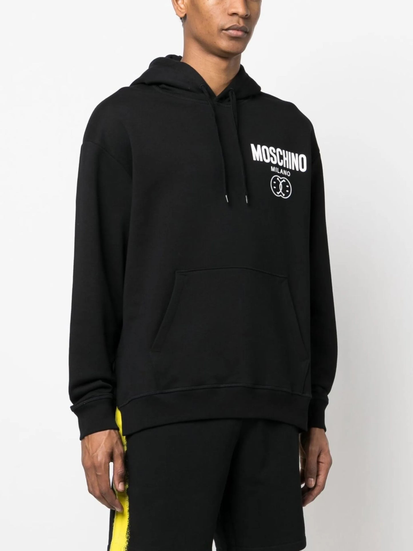 smile logo-print cotton hoodie