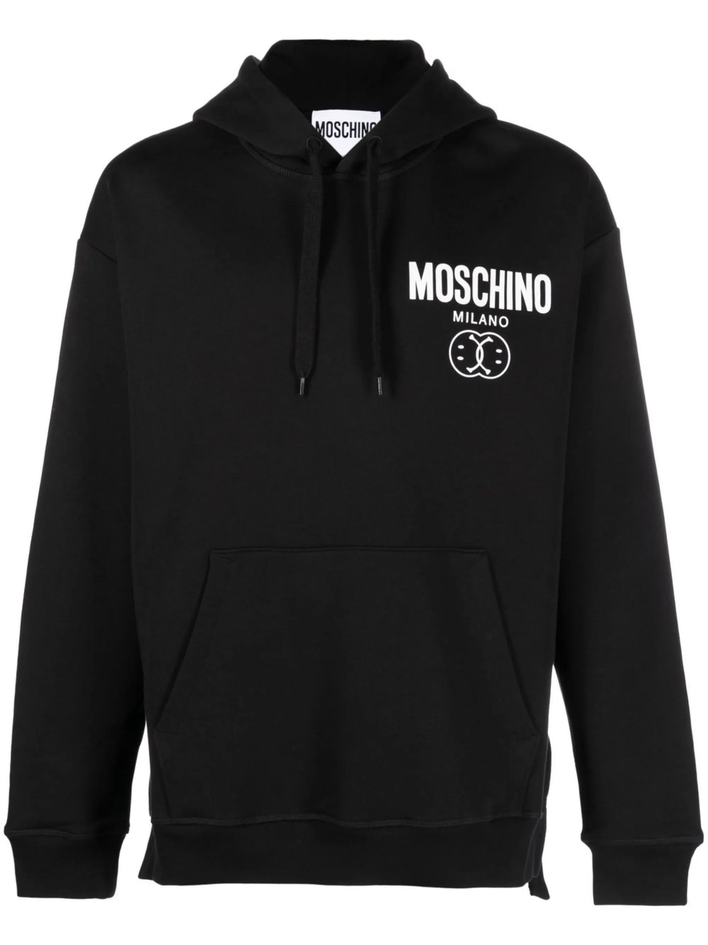 smile logo-print cotton hoodie