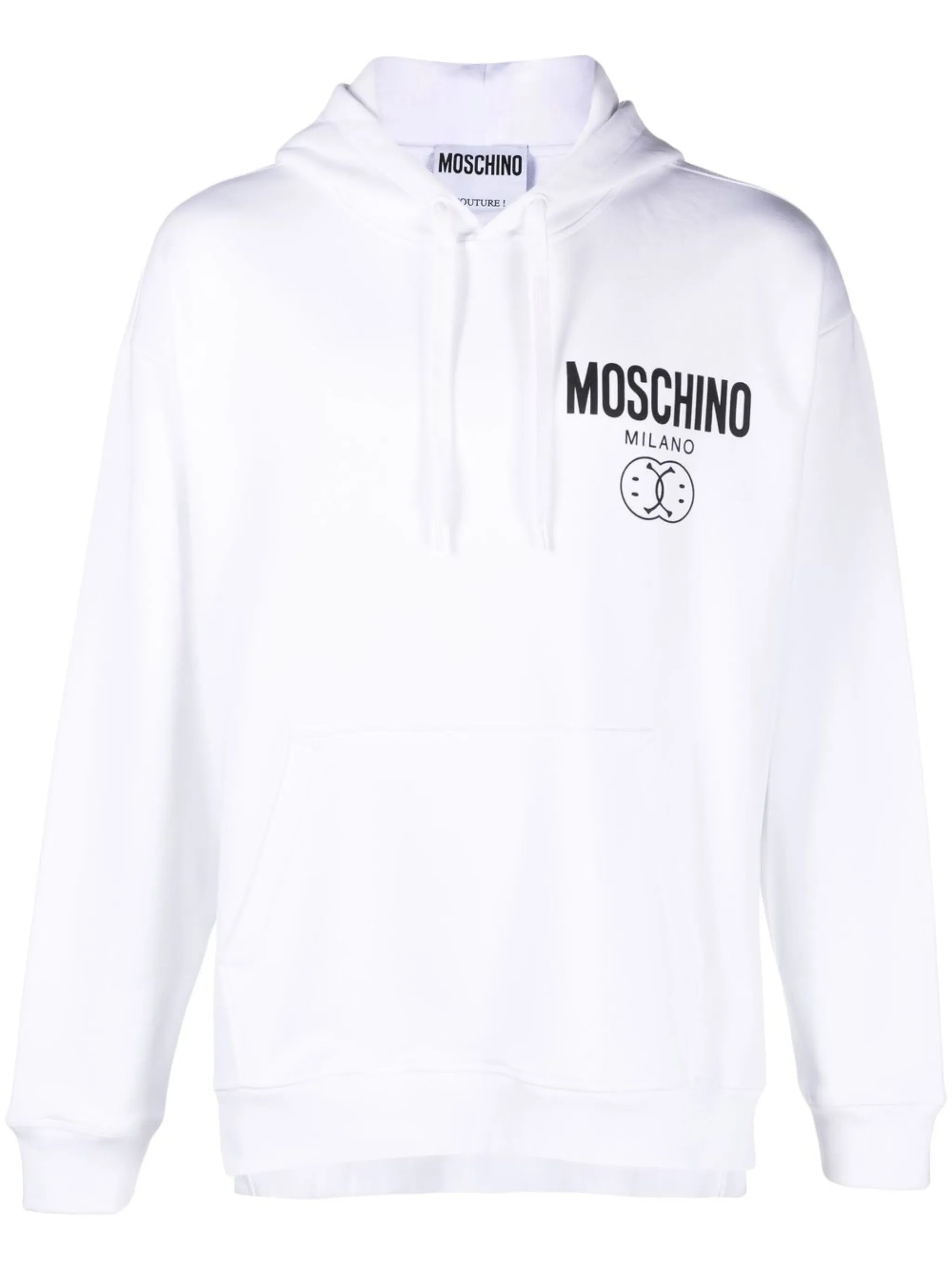 smile logo-print cotton hoodie