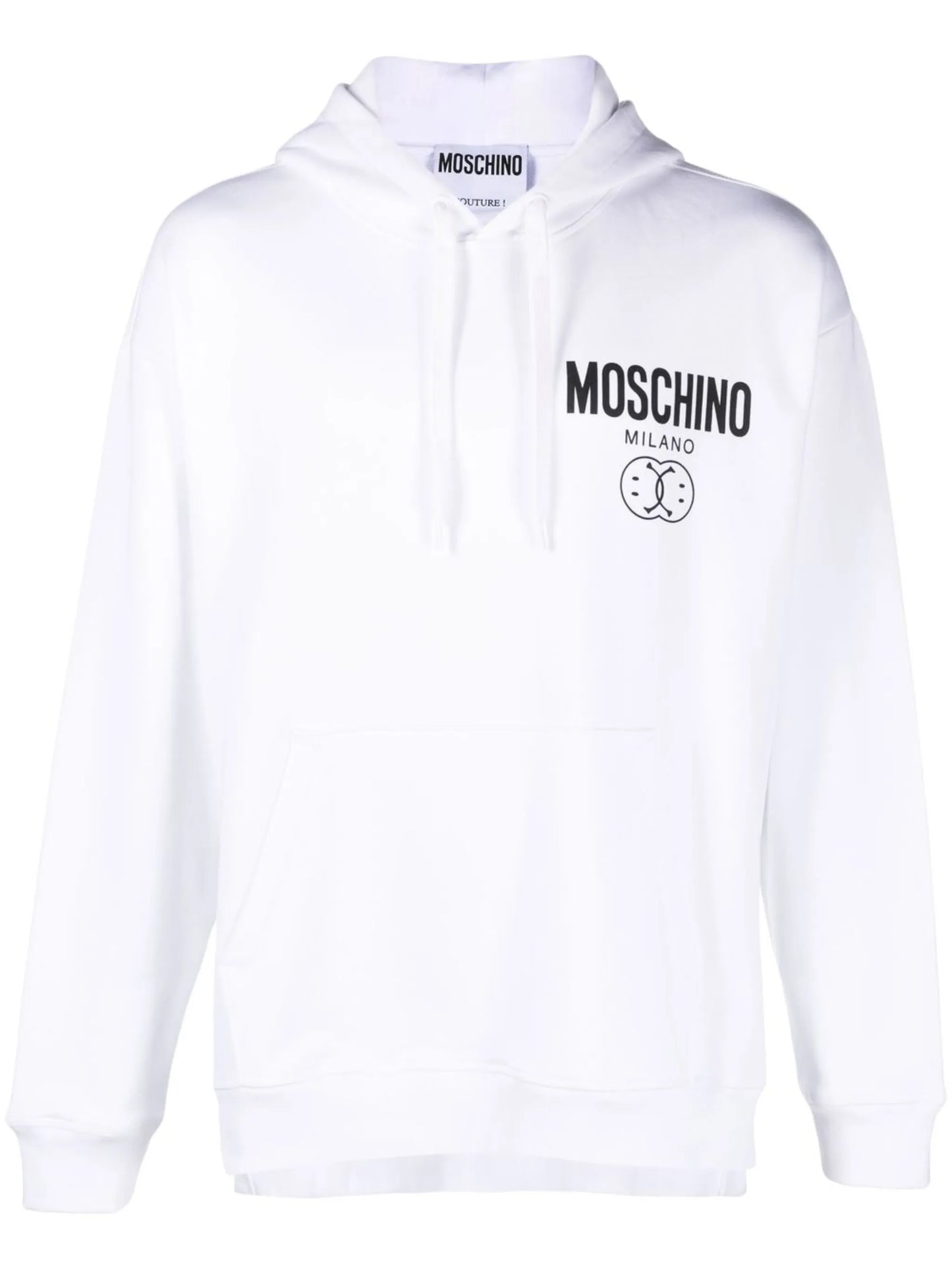 smile logo-print cotton hoodie