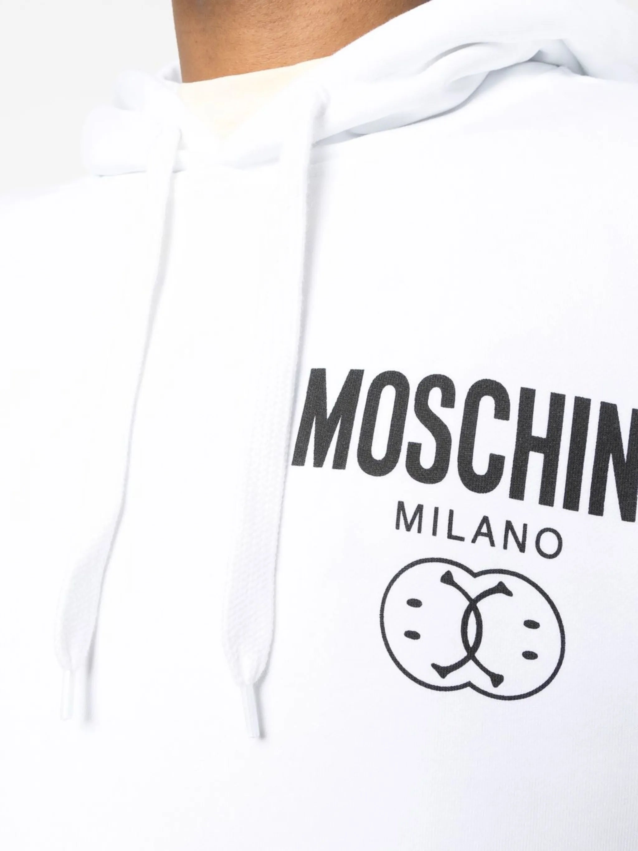 smile logo-print cotton hoodie