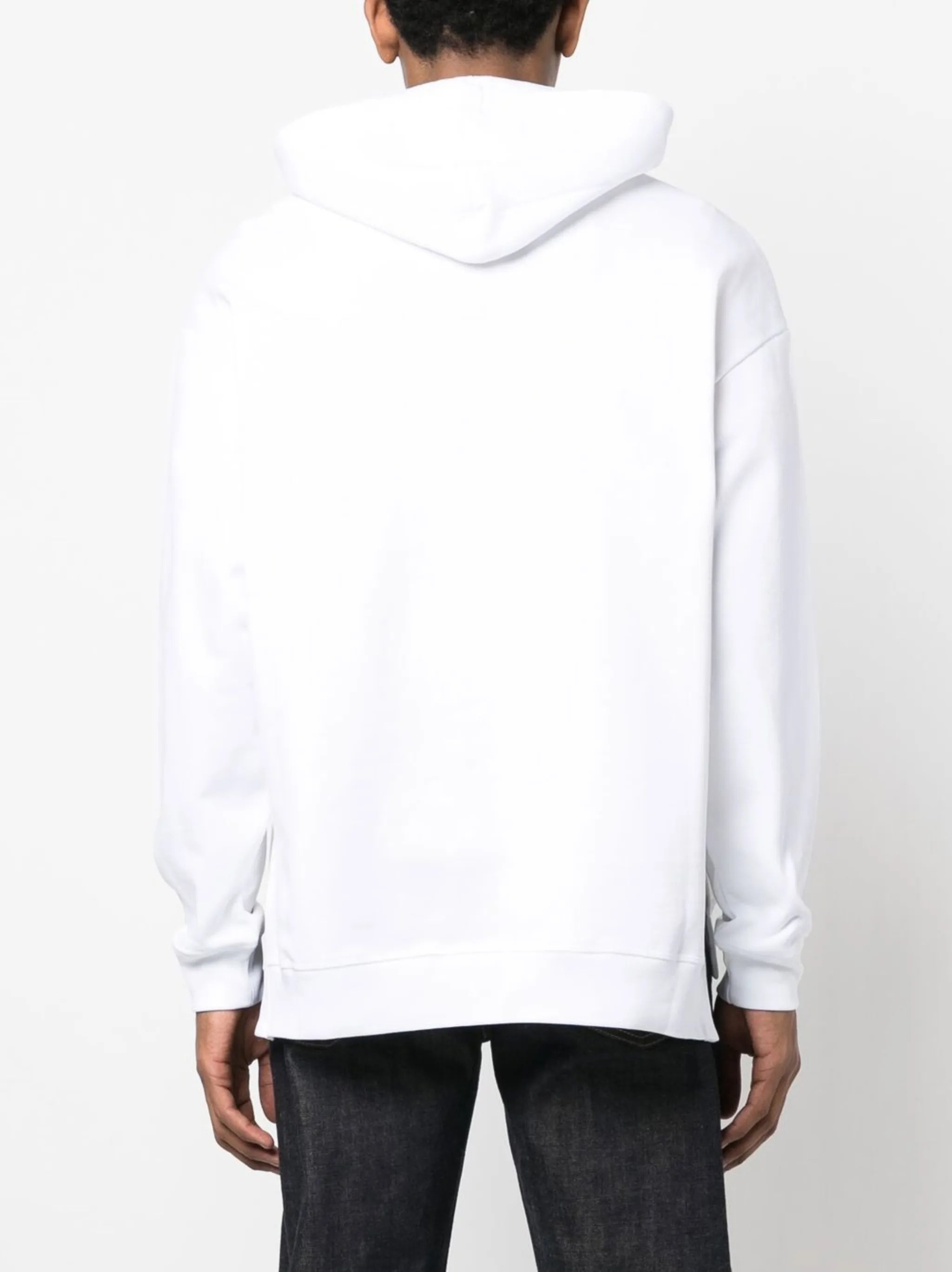 smile logo-print cotton hoodie