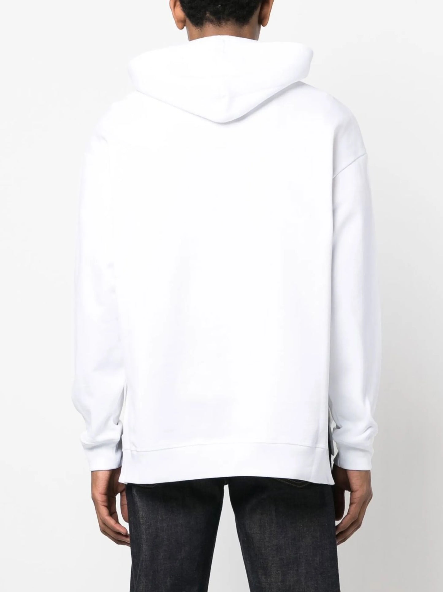 smile logo-print cotton hoodie