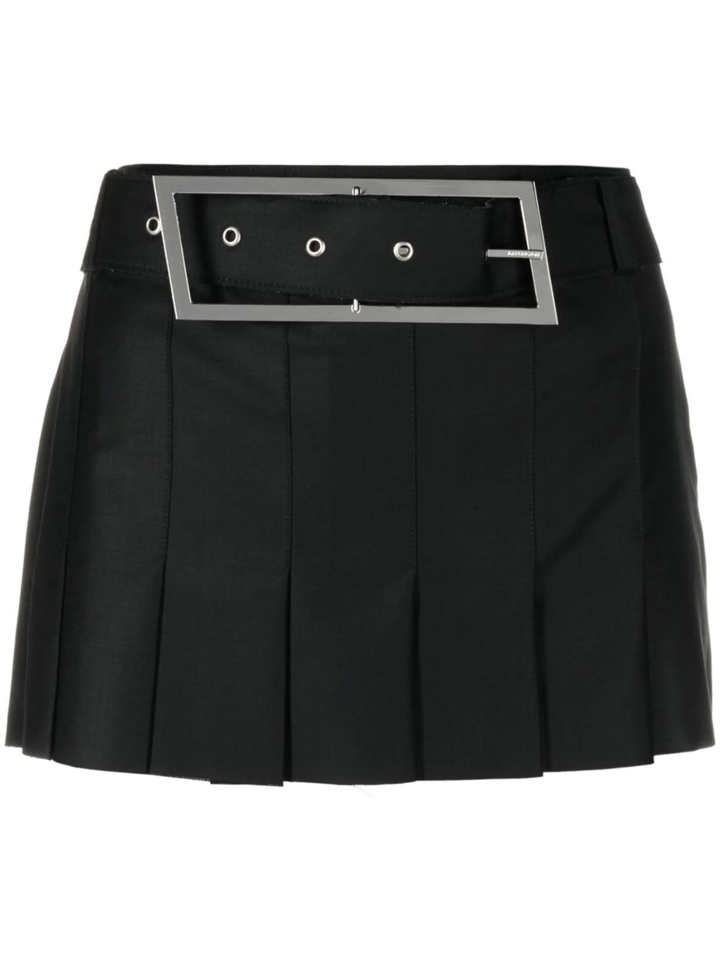 belted-waist mini skirt