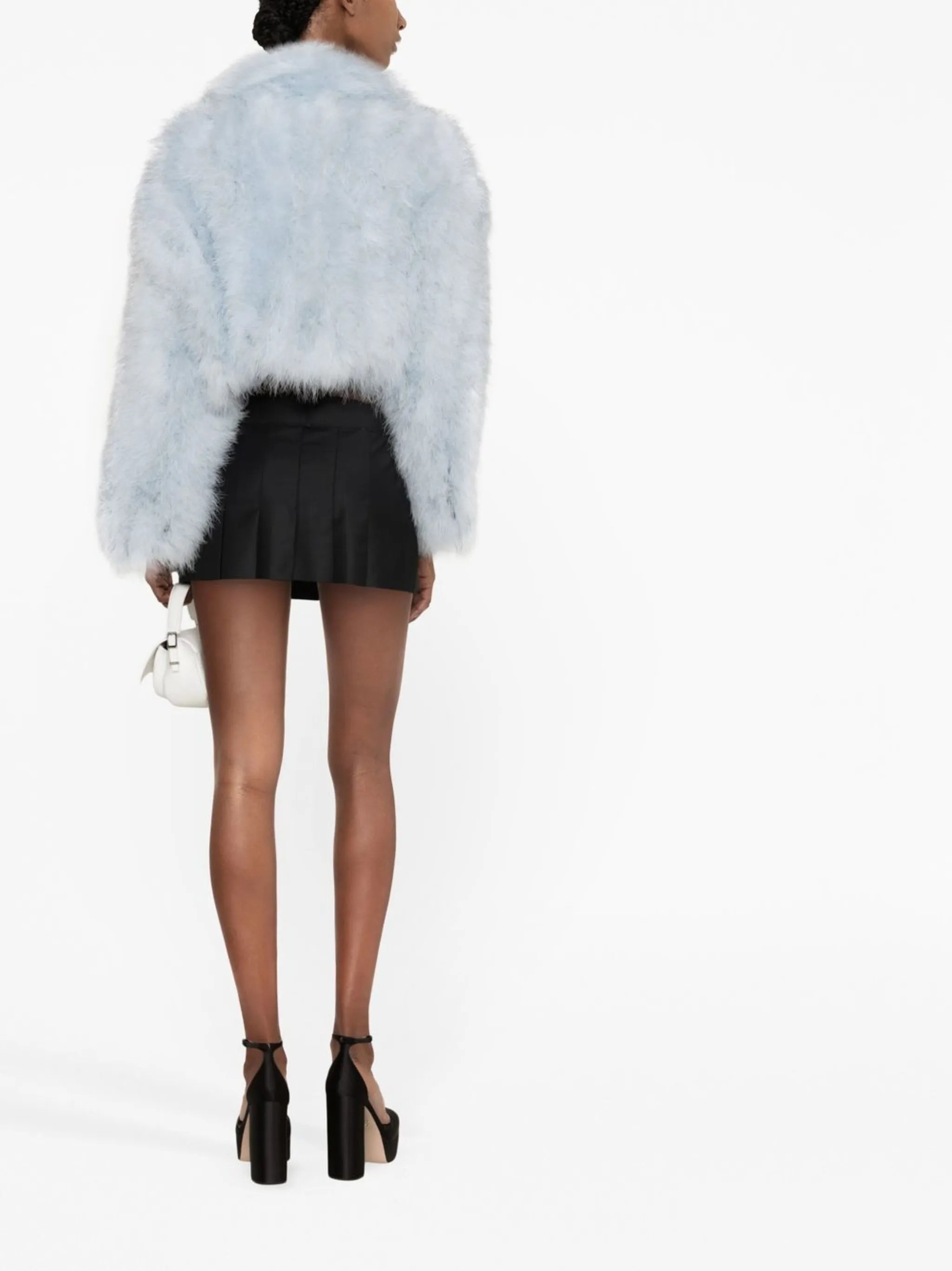 belted-waist mini skirt