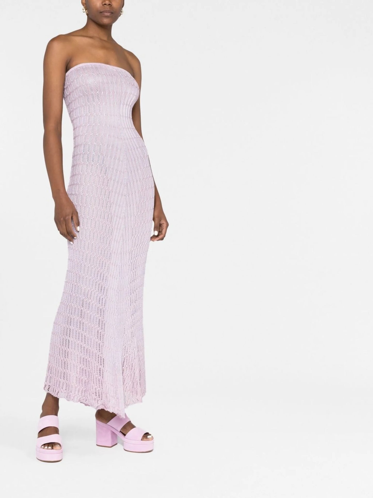 Honeycomb tube maxi dress