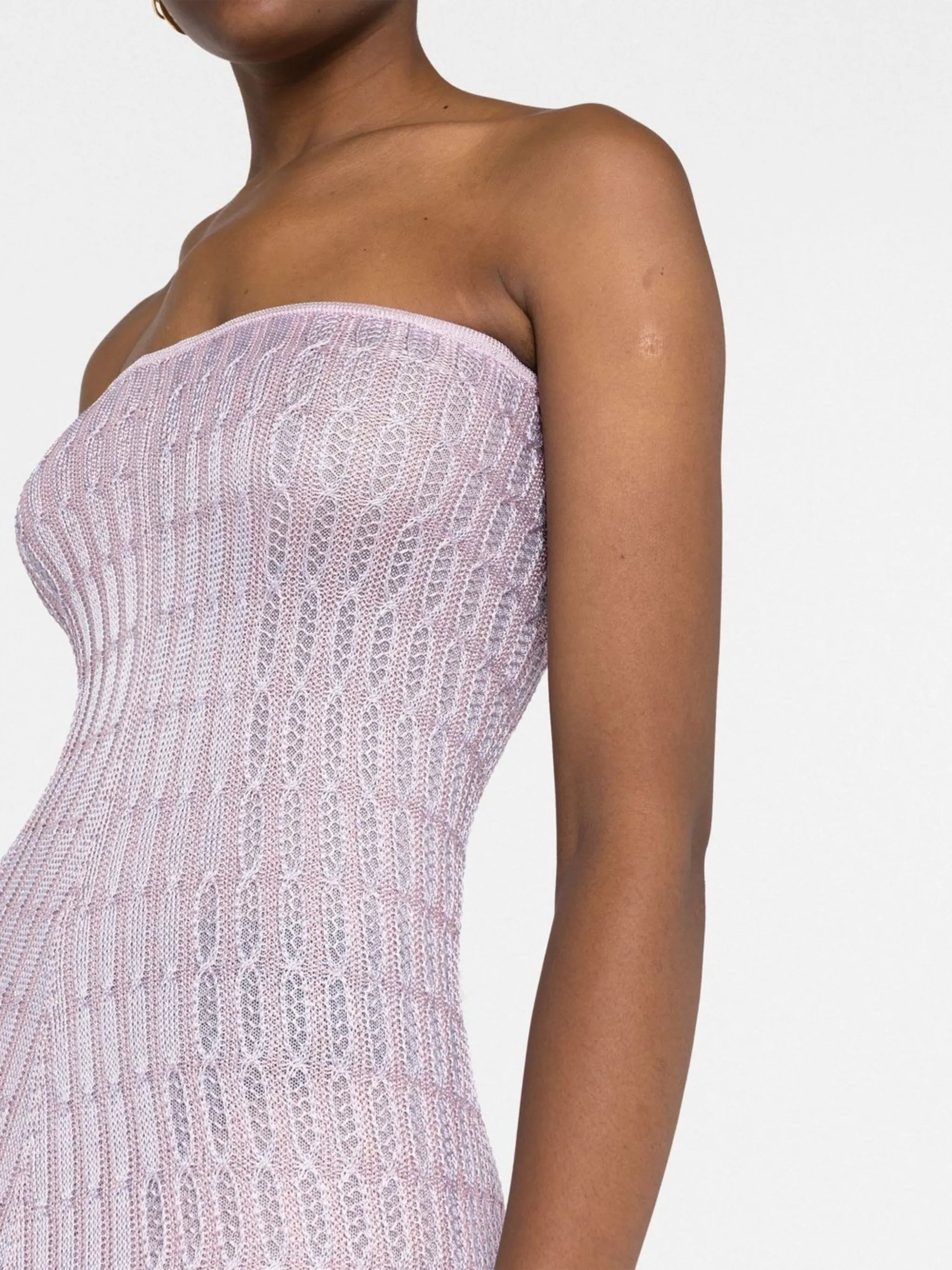 Honeycomb tube maxi dress