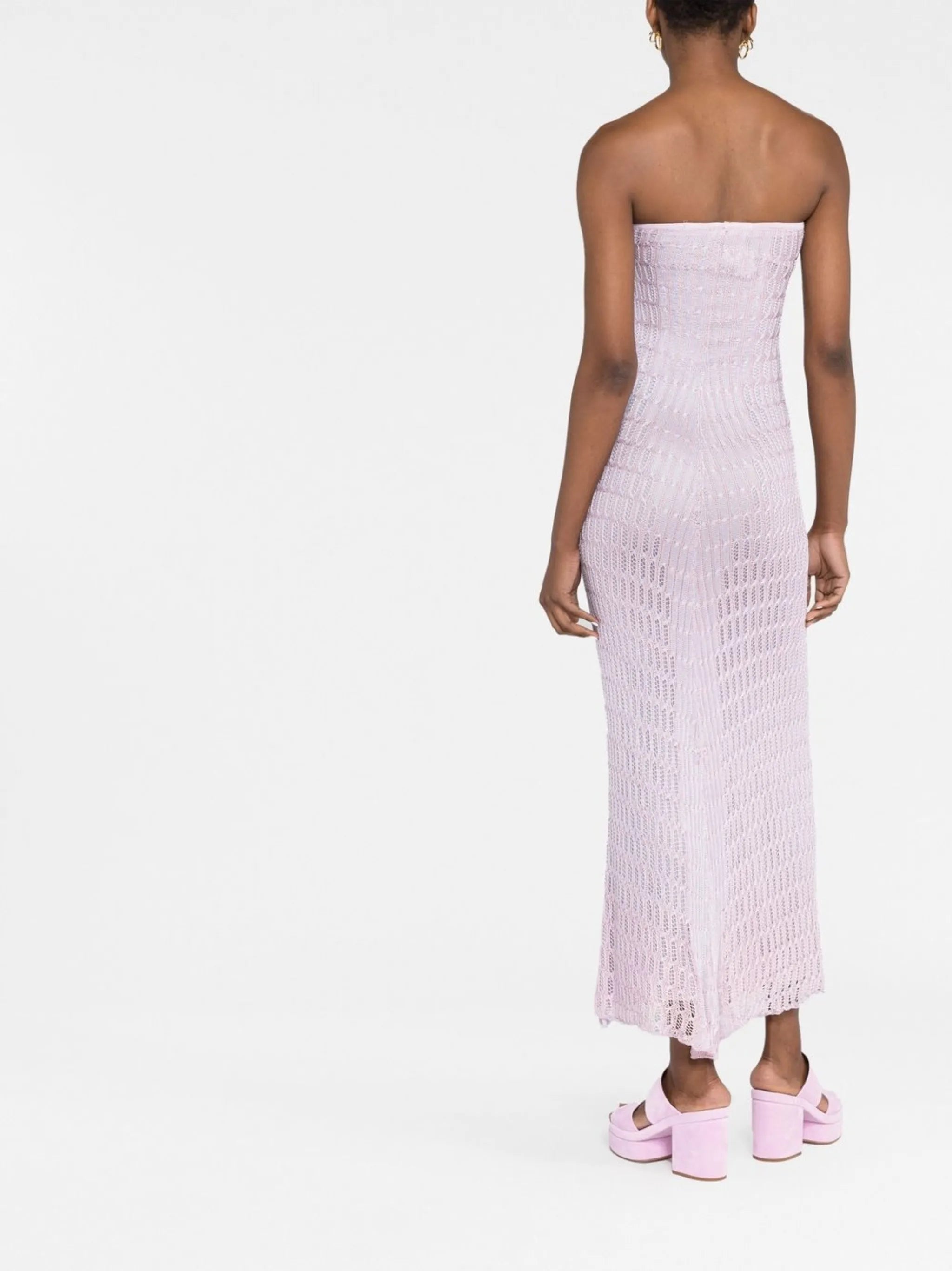 Honeycomb tube maxi dress