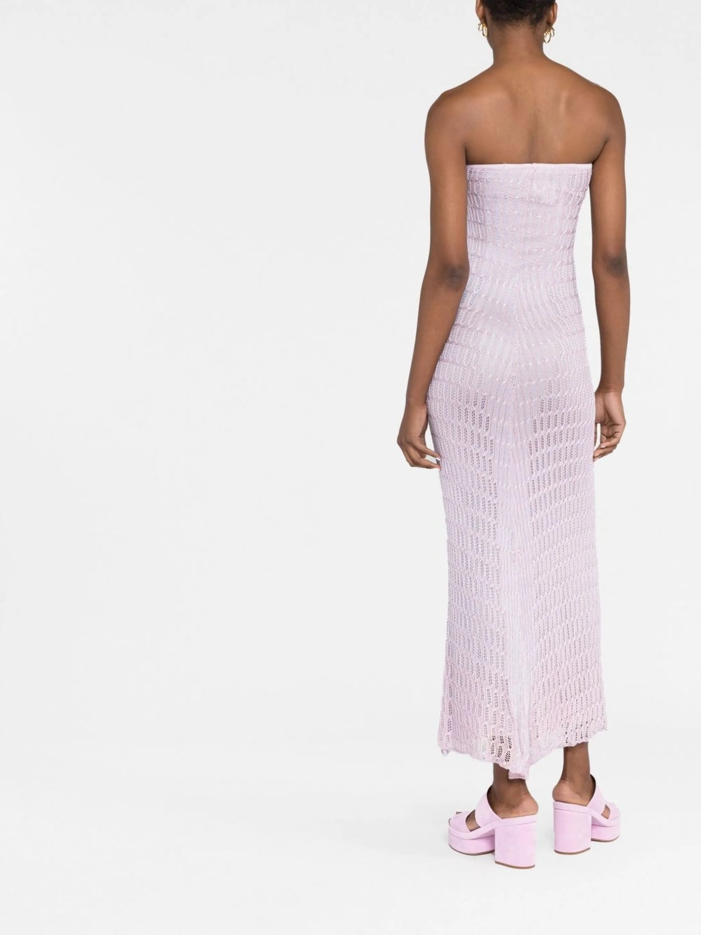 Honeycomb tube maxi dress